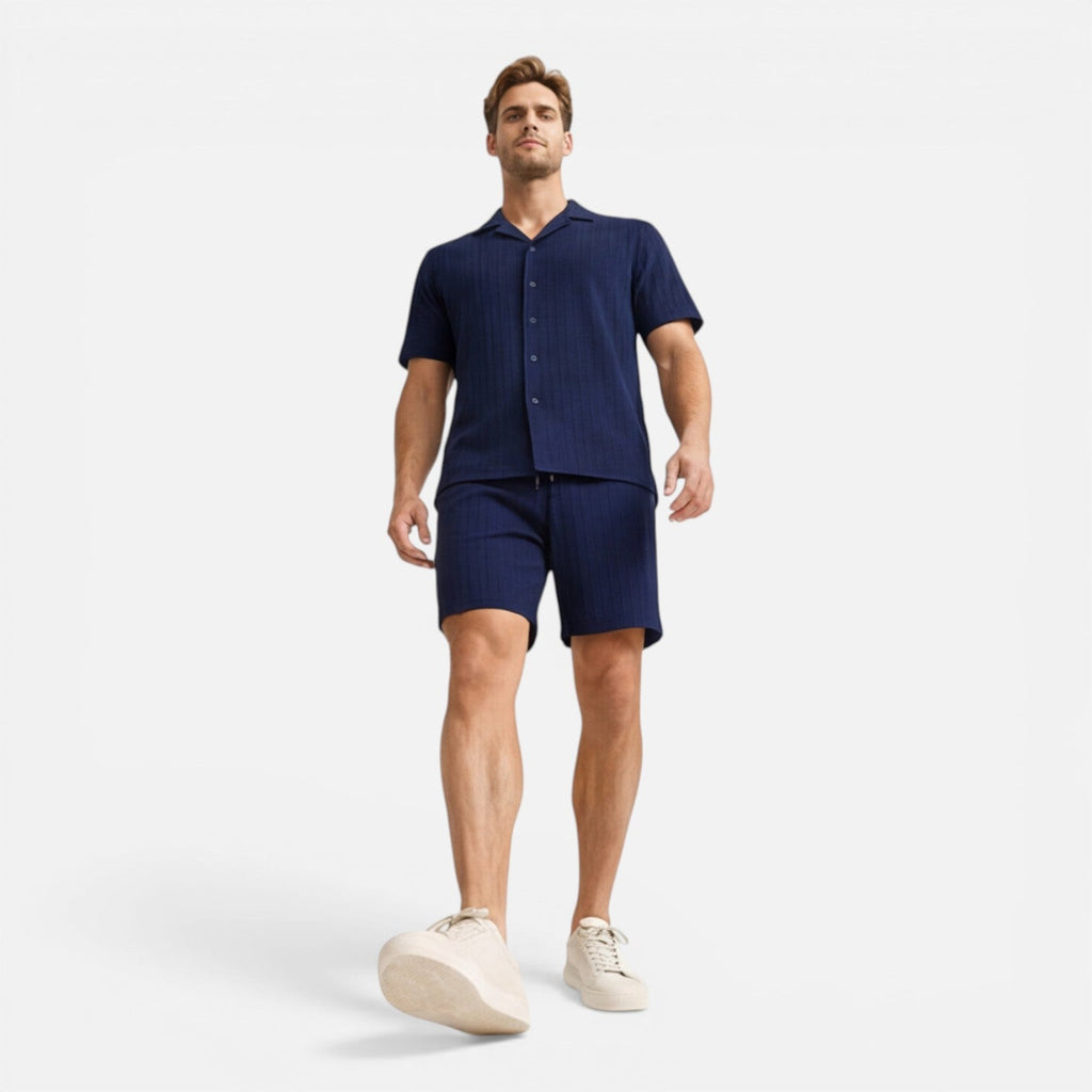 Men's Breathable Summer Shirt and Shorts Set - Casual Co-Ord Outfit
