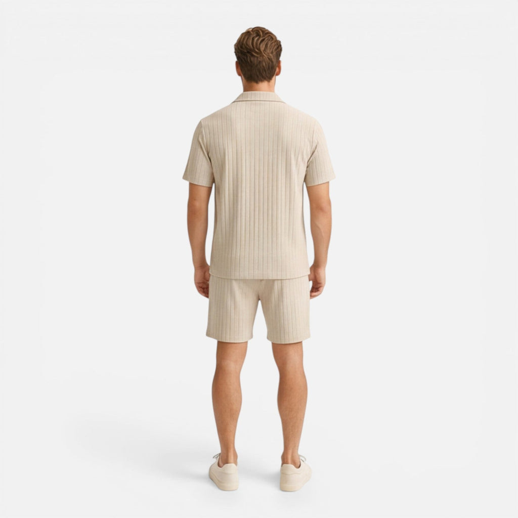 Men's Breathable Summer Shirt and Shorts Set - Casual Co-Ord Outfit