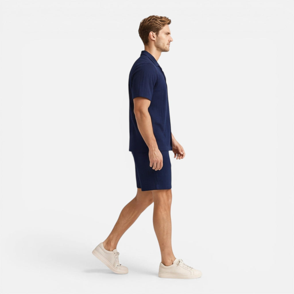 Men's Breathable Summer Shirt and Shorts Set - Casual Co-Ord Outfit