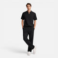 Men's Casual Short Sleeve Shirt and Pants Set - Comfortable Cotton Outfit