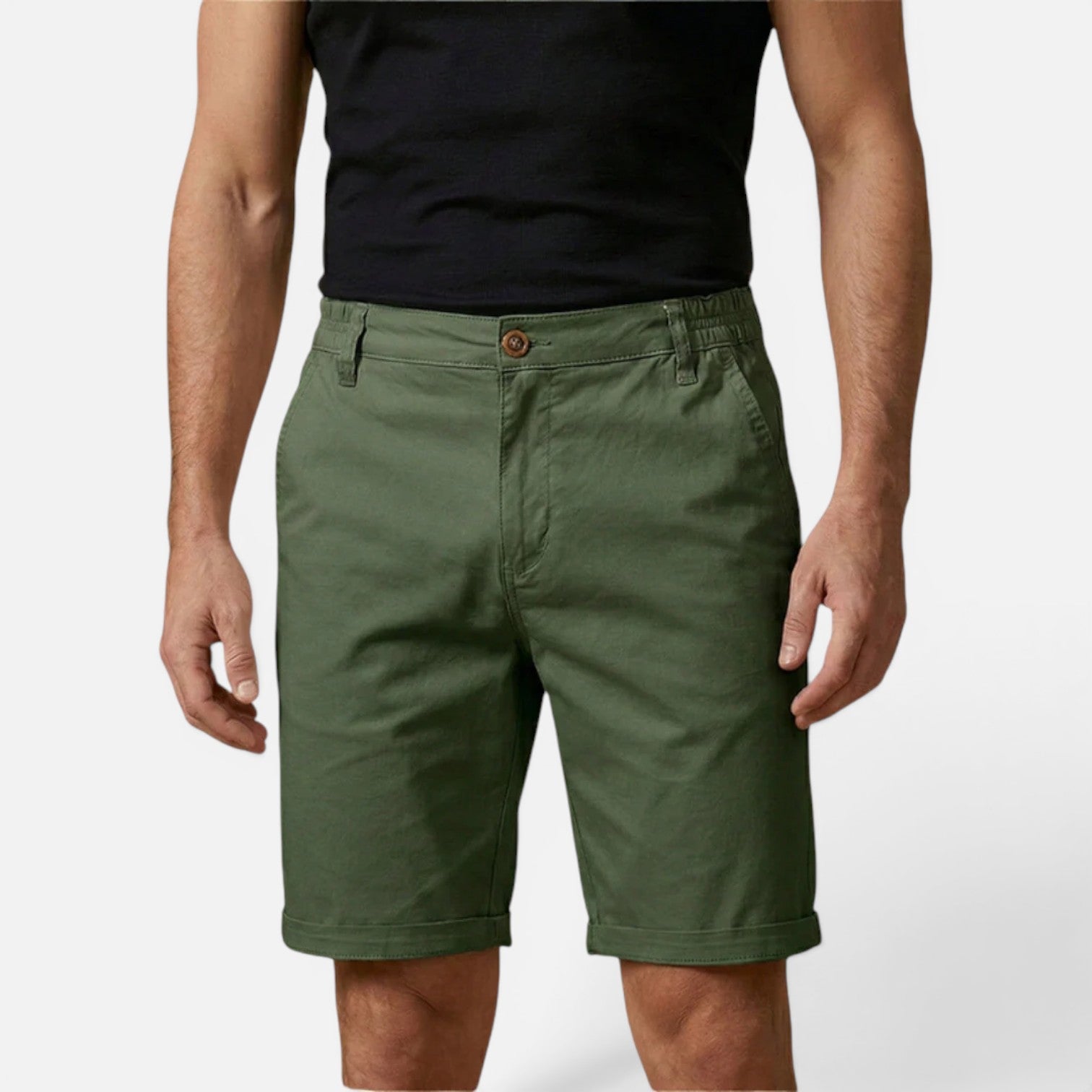 Men's Chino Shorts Relaxed Fit Cotton Casual Summer Wear
