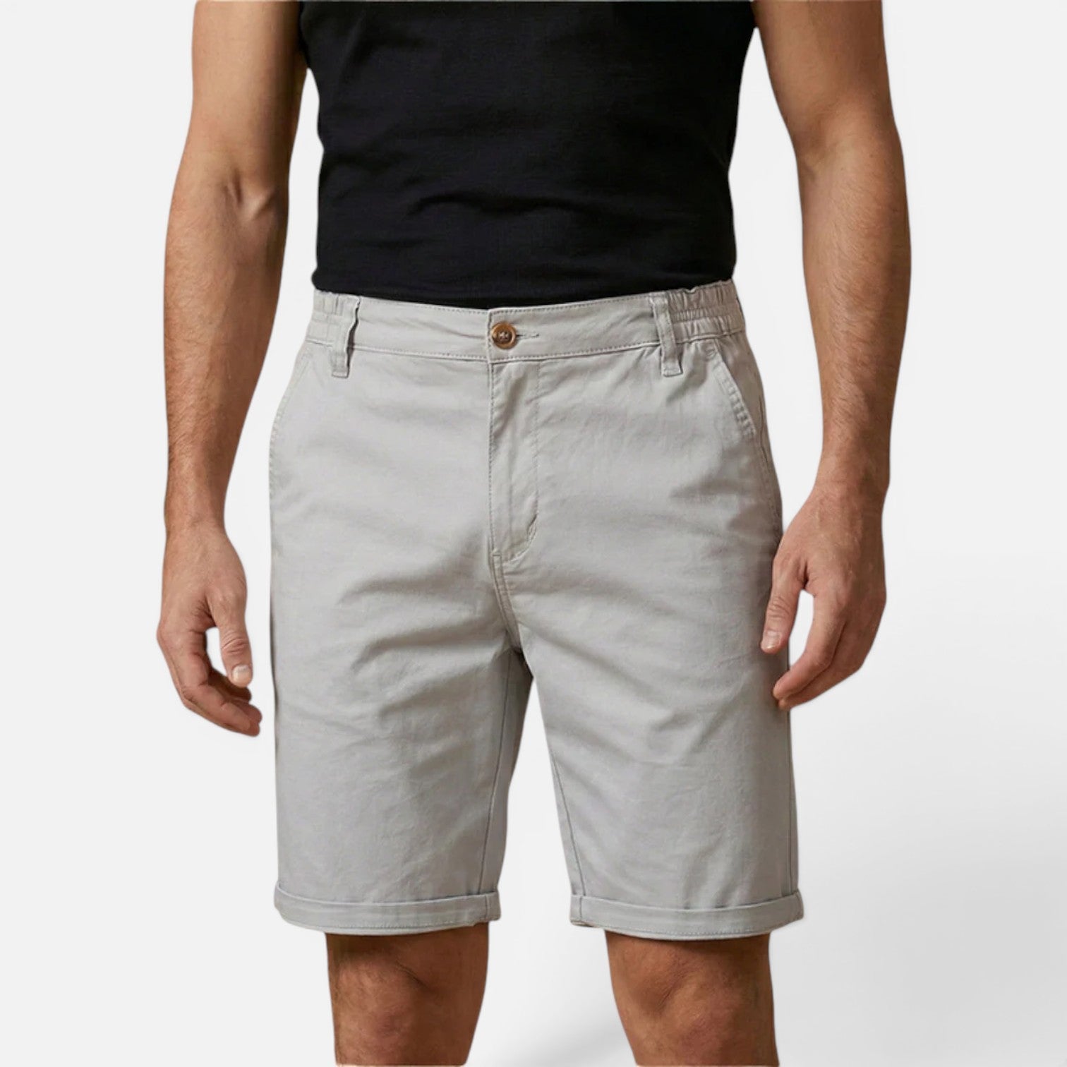 Men's Chino Shorts Relaxed Fit Cotton Casual Summer Wear