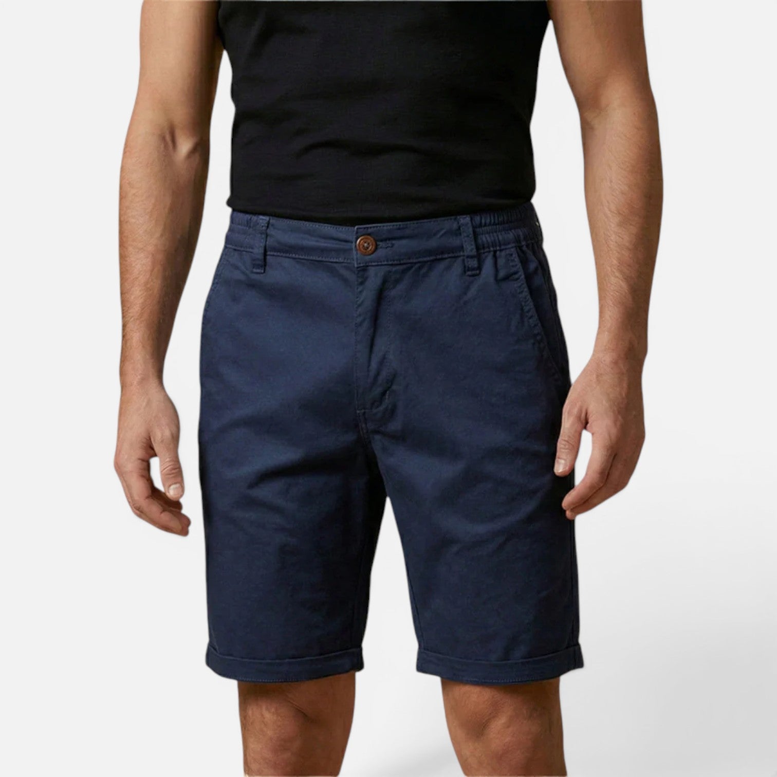 Men's Chino Shorts Relaxed Fit Cotton Casual Summer Wear