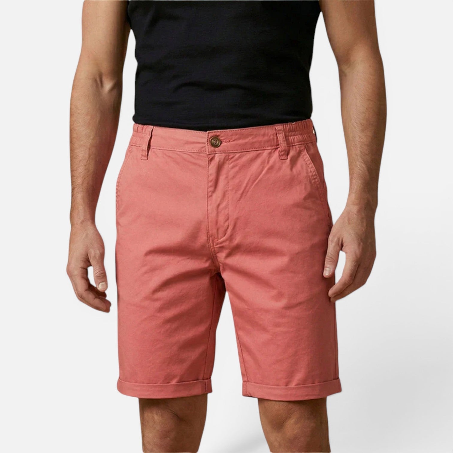 Men's Chino Shorts Relaxed Fit Cotton Casual Summer Wear