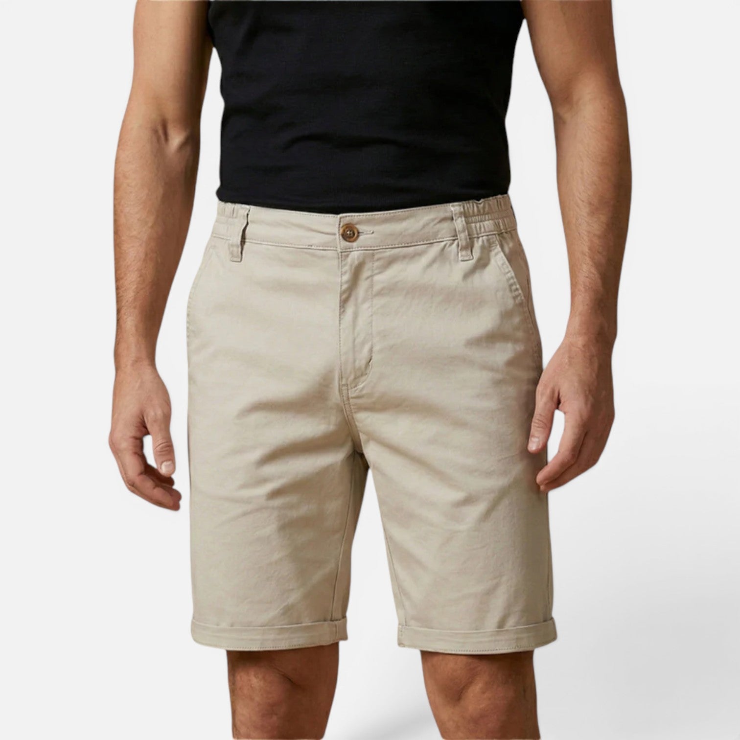 Men's Chino Shorts Relaxed Fit Cotton Casual Summer Wear