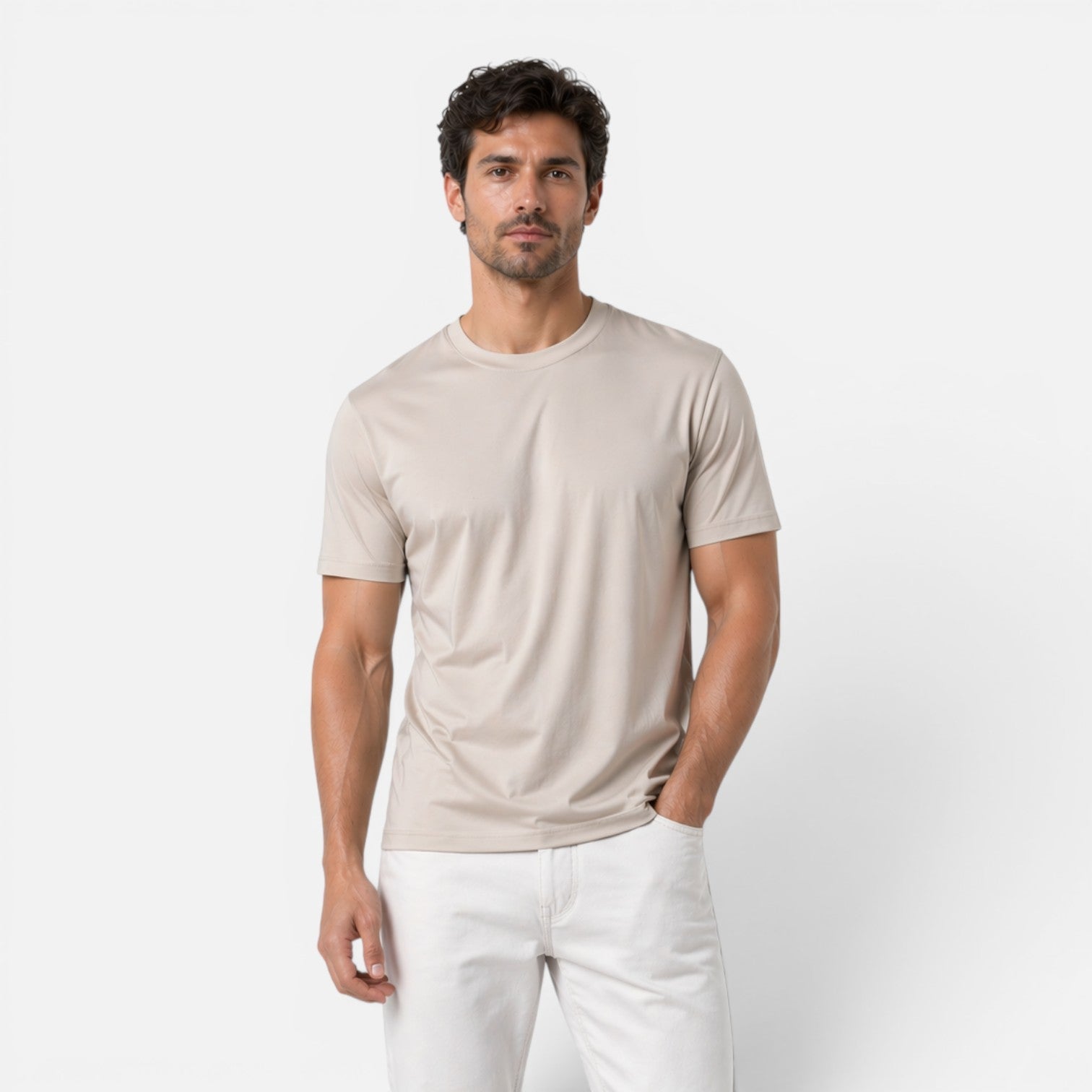 Men's Ice Silk Cooling T-Shirt | Lightweight Soft Touch Tee for Summer