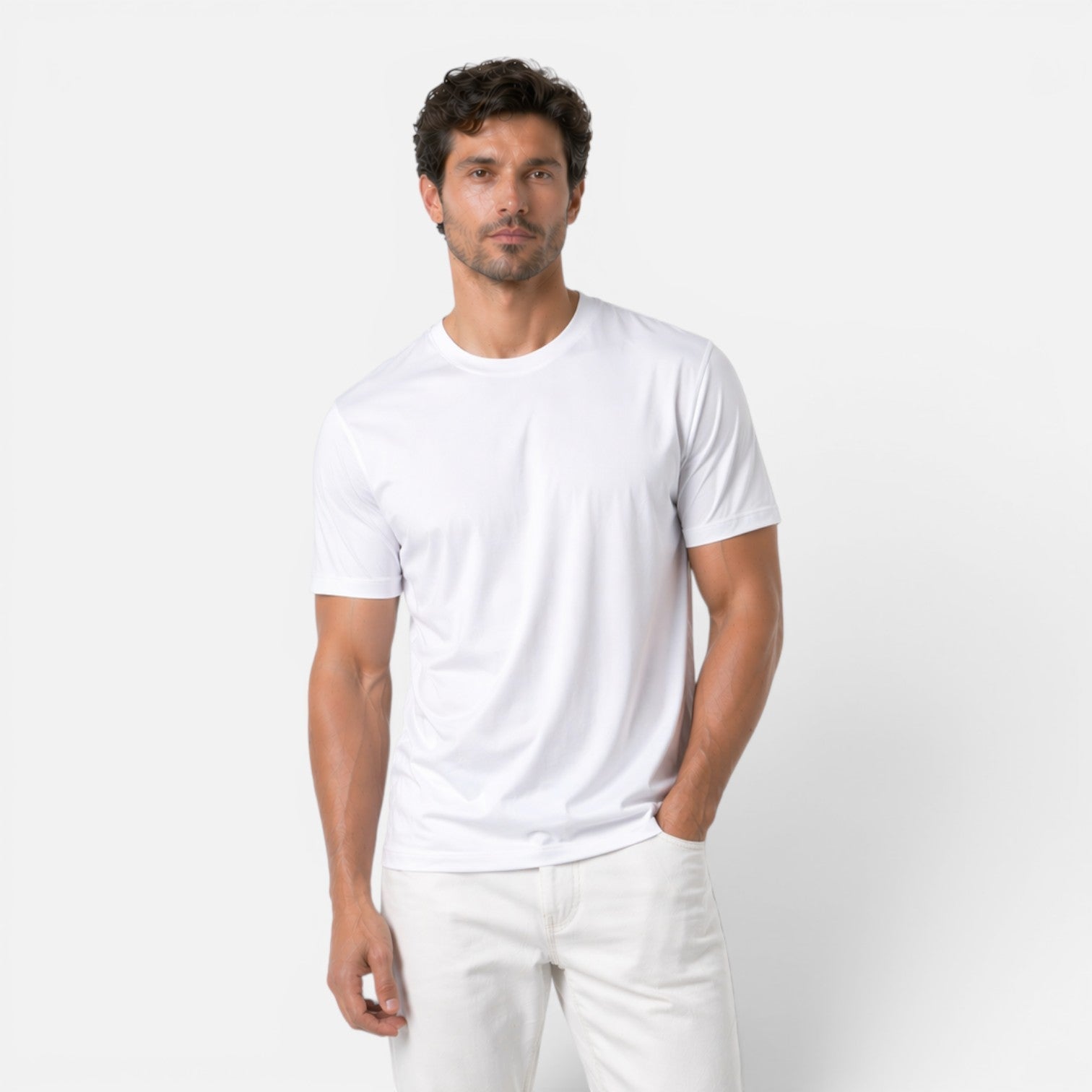 Men's Ice Silk Cooling T-Shirt | Lightweight Soft Touch Tee for Summer