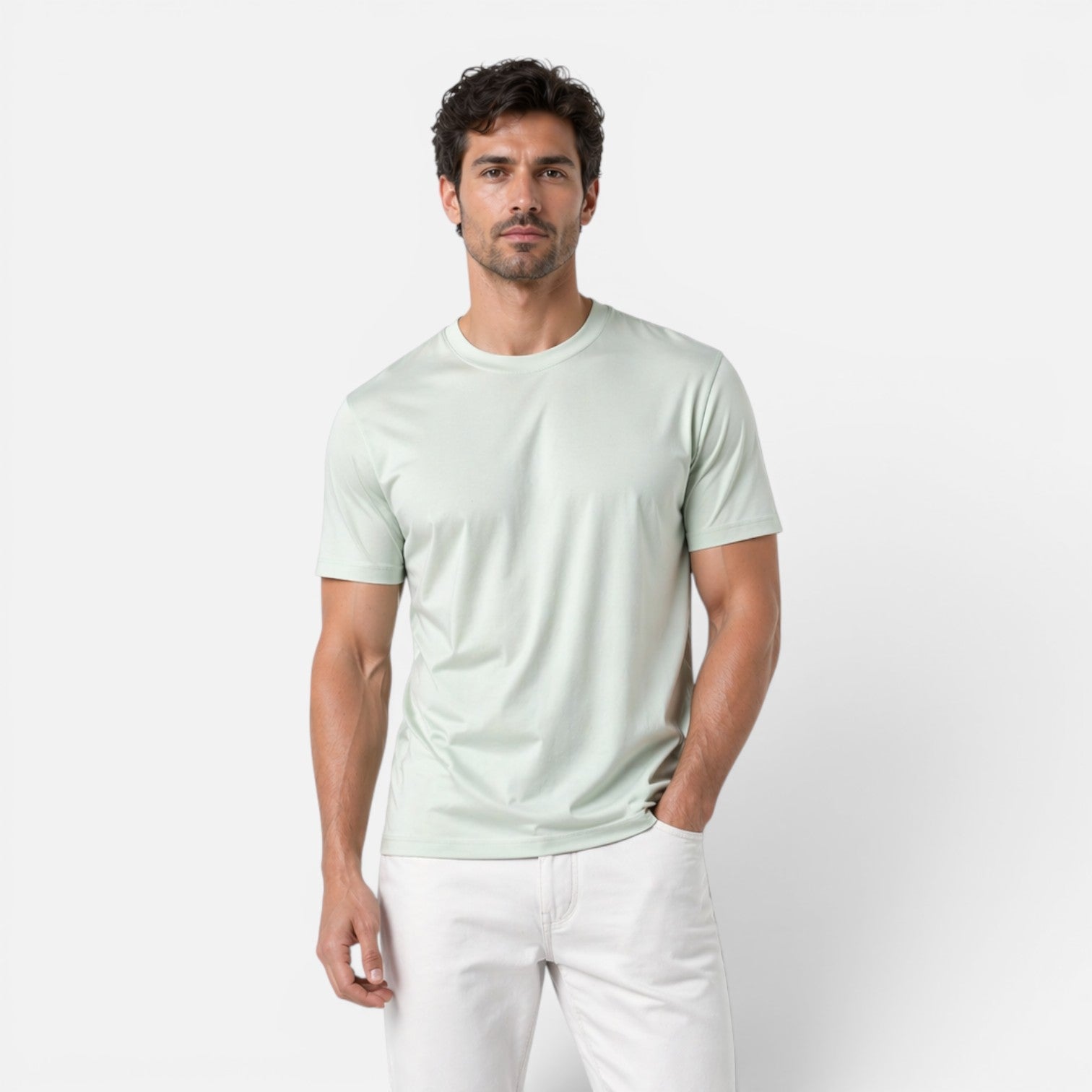 Men's Ice Silk Cooling T-Shirt | Lightweight Soft Touch Tee for Summer