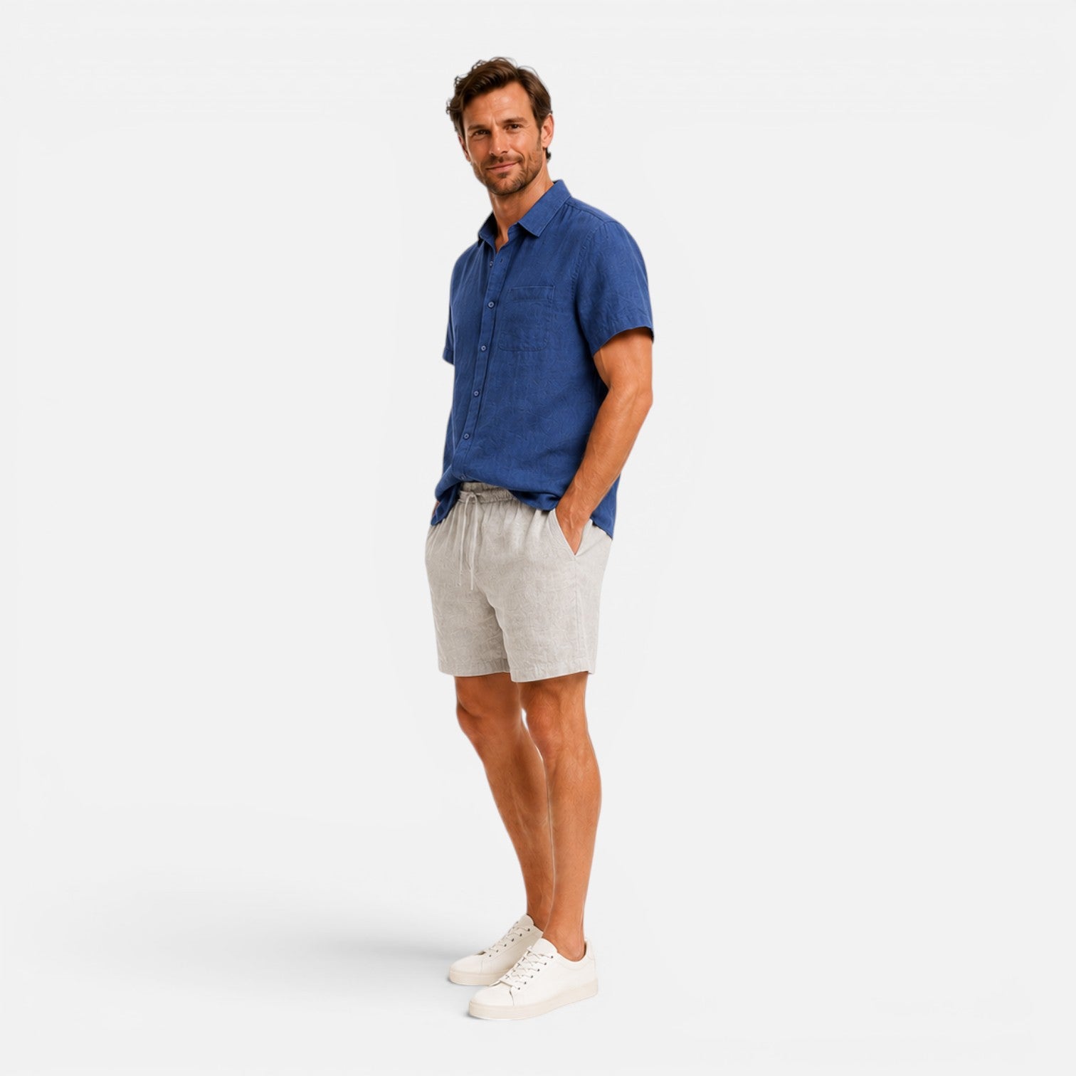 Men's Lightweight Breathable Two-Piece Summer Set for Casual Wear