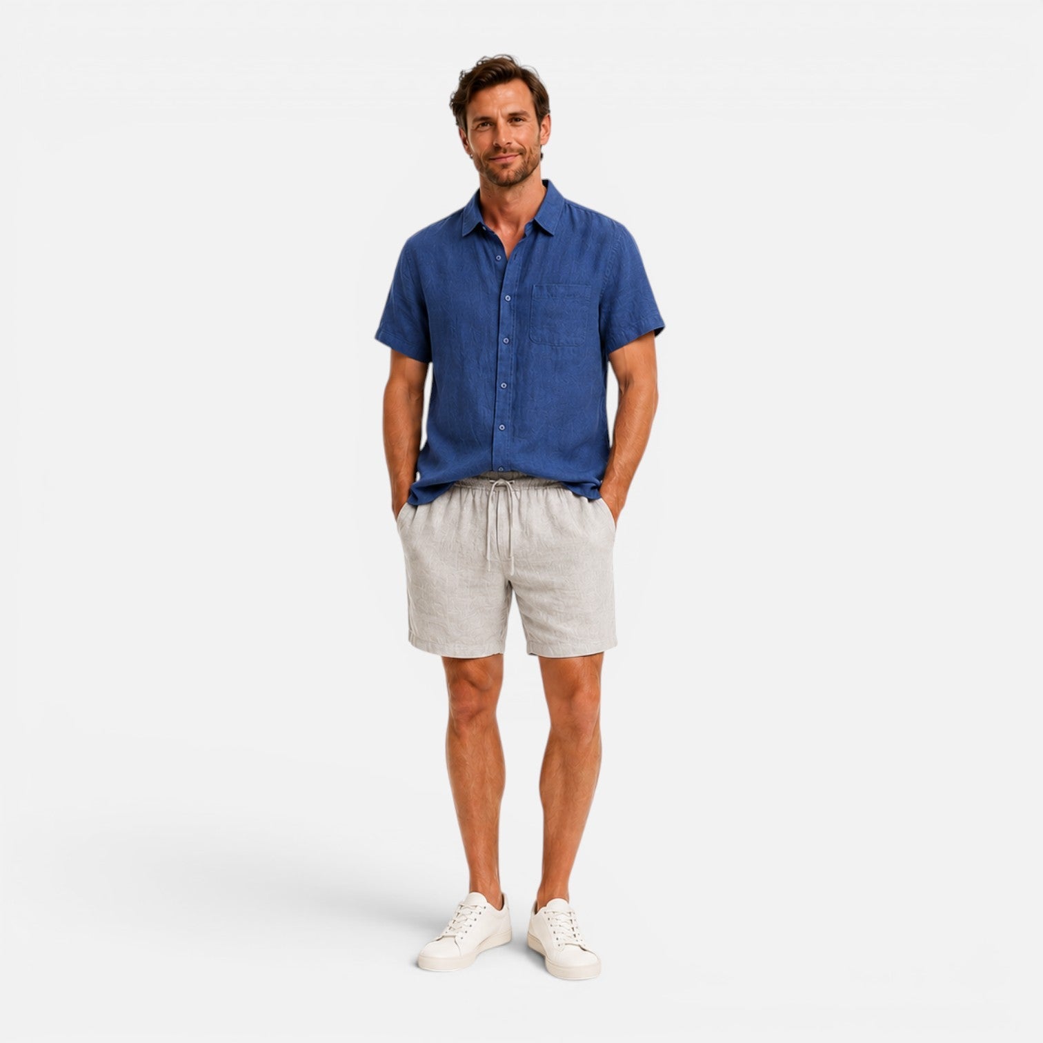 Men's Lightweight Breathable Two-Piece Summer Set for Casual Wear