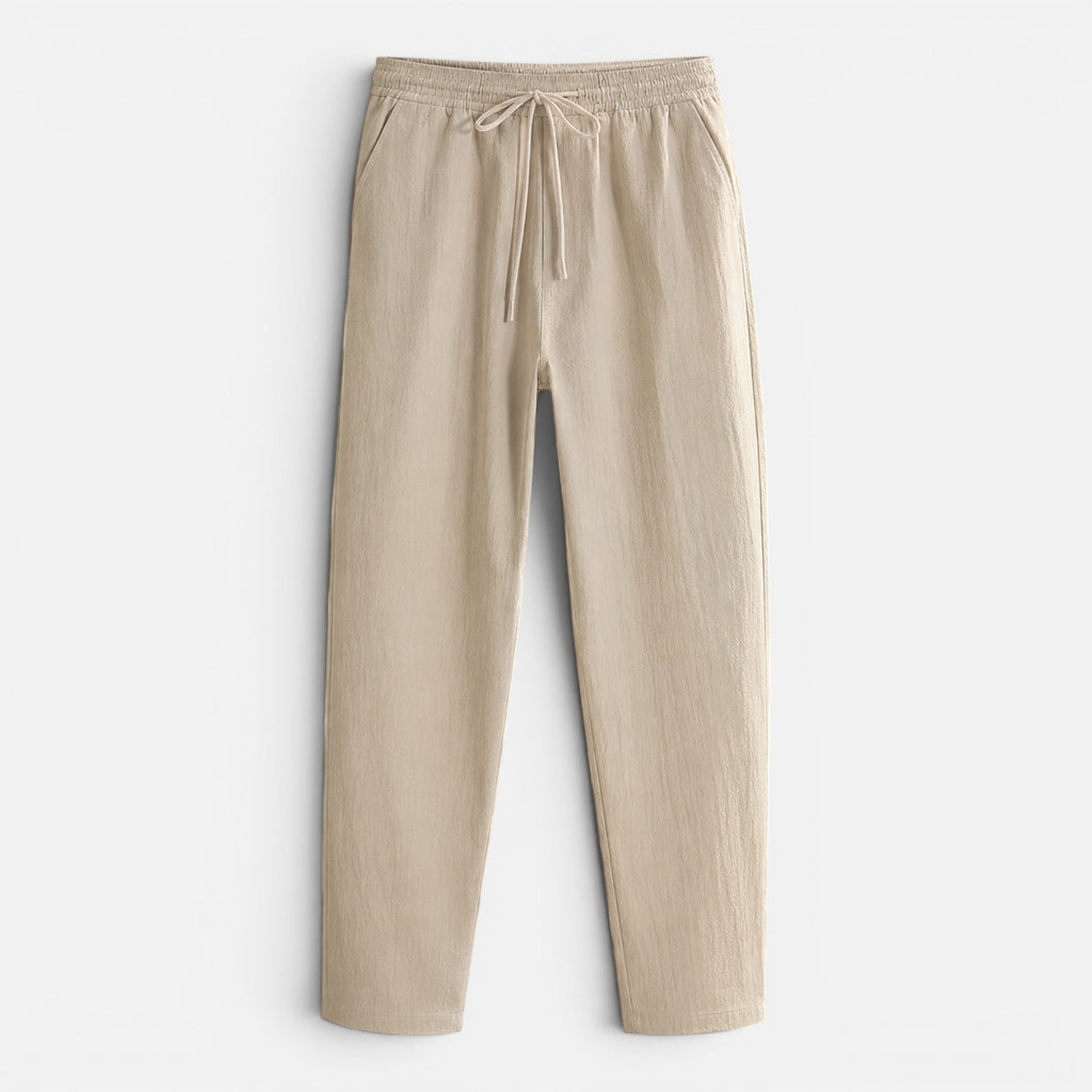 Men's Lightweight Drawstring Trousers | Relaxed Fit Casual Pants