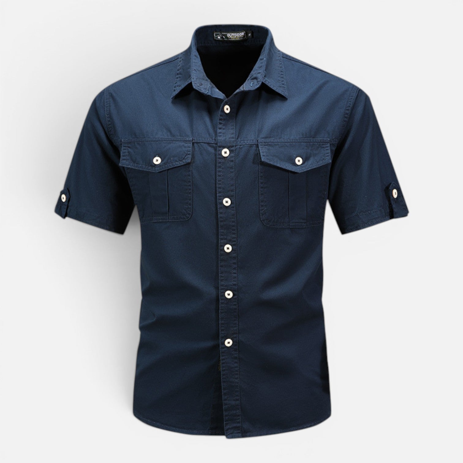 Men's Lightweight Short Sleeve Safari Shirt for Summer Outdoor Activities