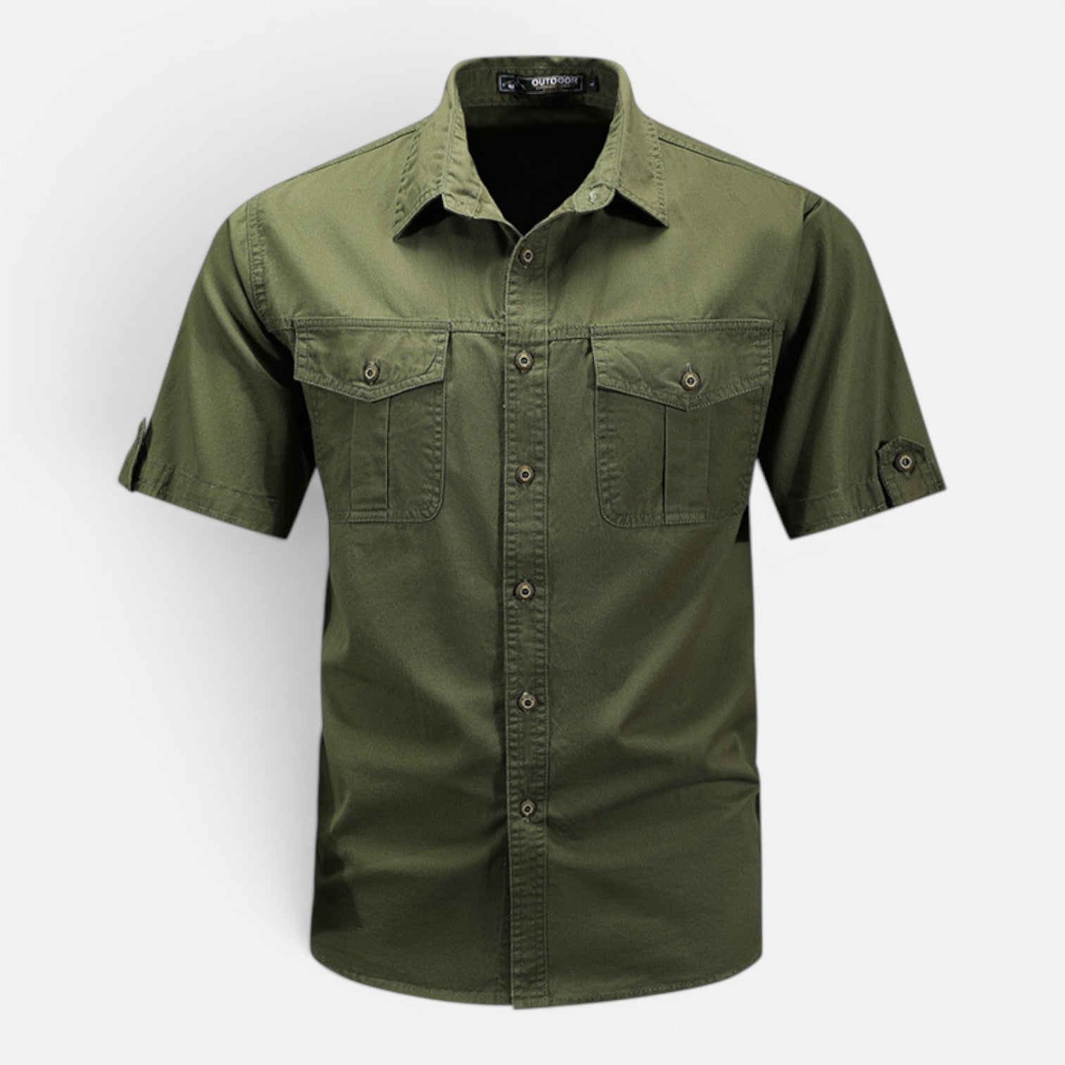 Men's Lightweight Short Sleeve Safari Shirt for Summer Outdoor Activities