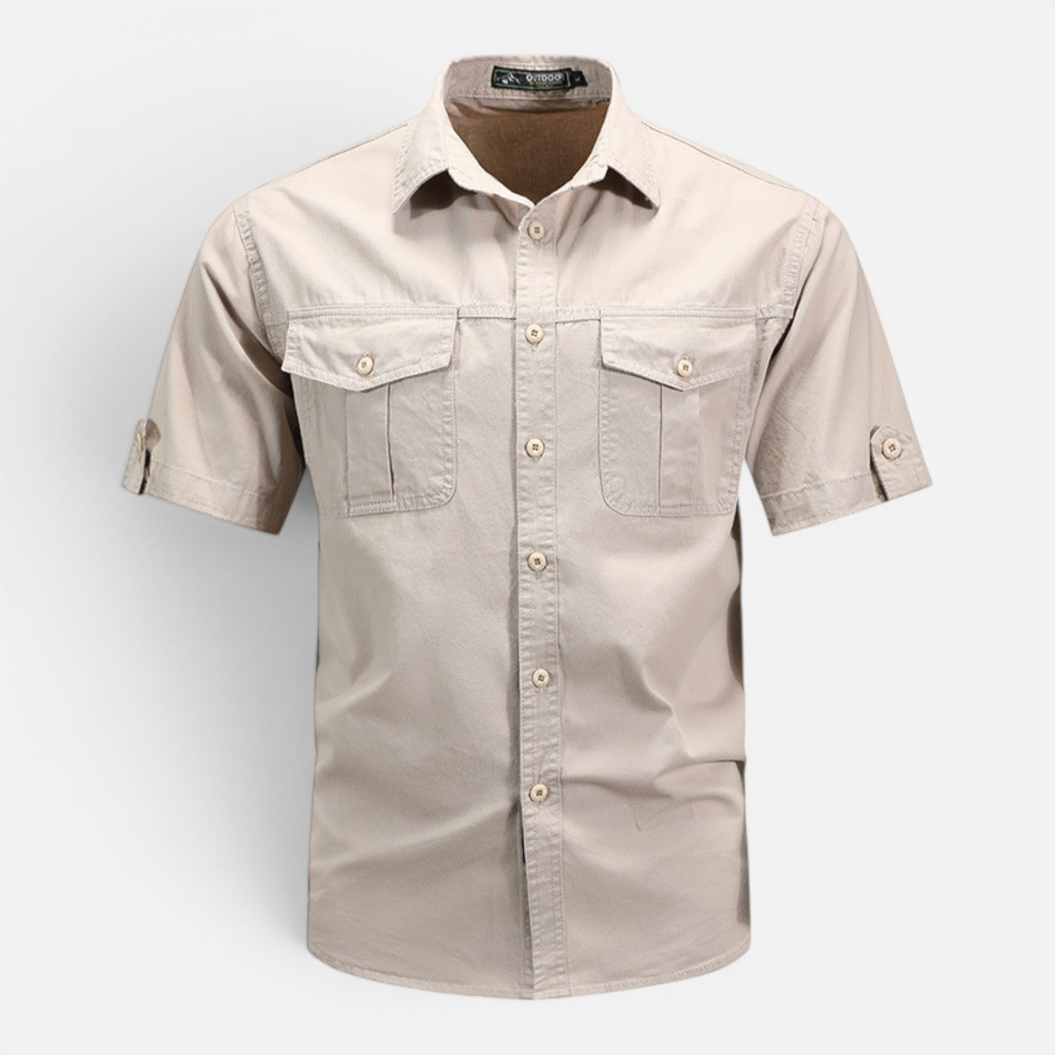 Men's Lightweight Short Sleeve Safari Shirt for Summer Outdoor Activities