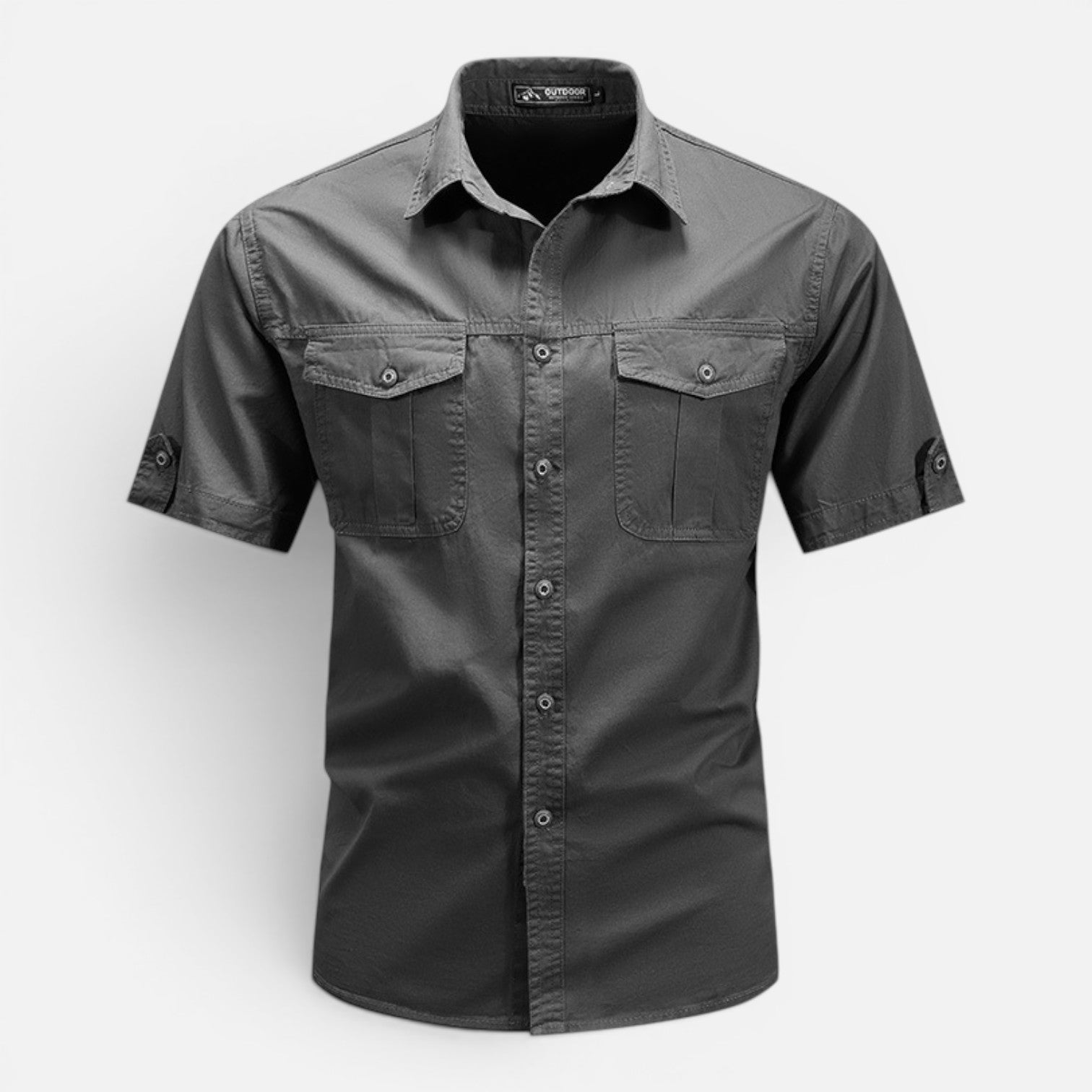 Men's Lightweight Short Sleeve Safari Shirt for Summer Outdoor Activities