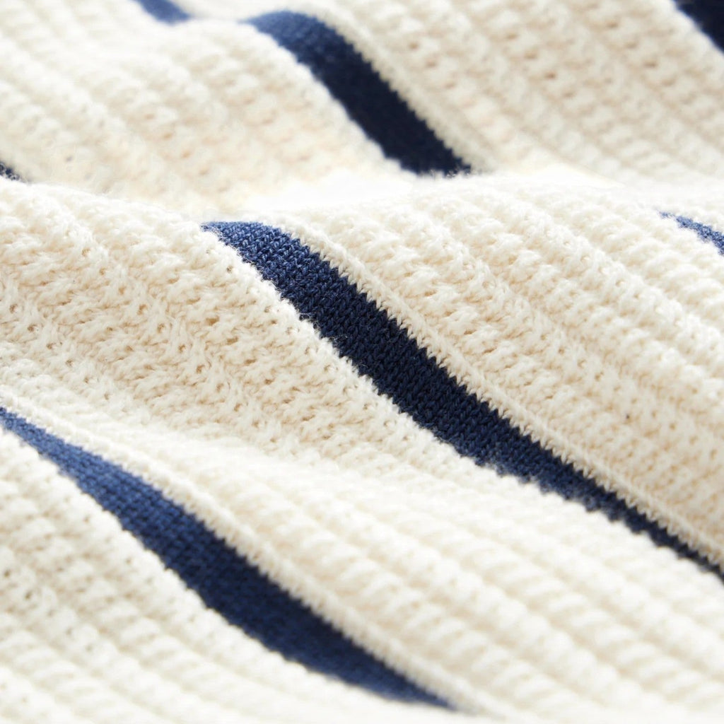 Men's Lightweight Striped Knit Polo Shirt | Classic Fit for Summer Wear