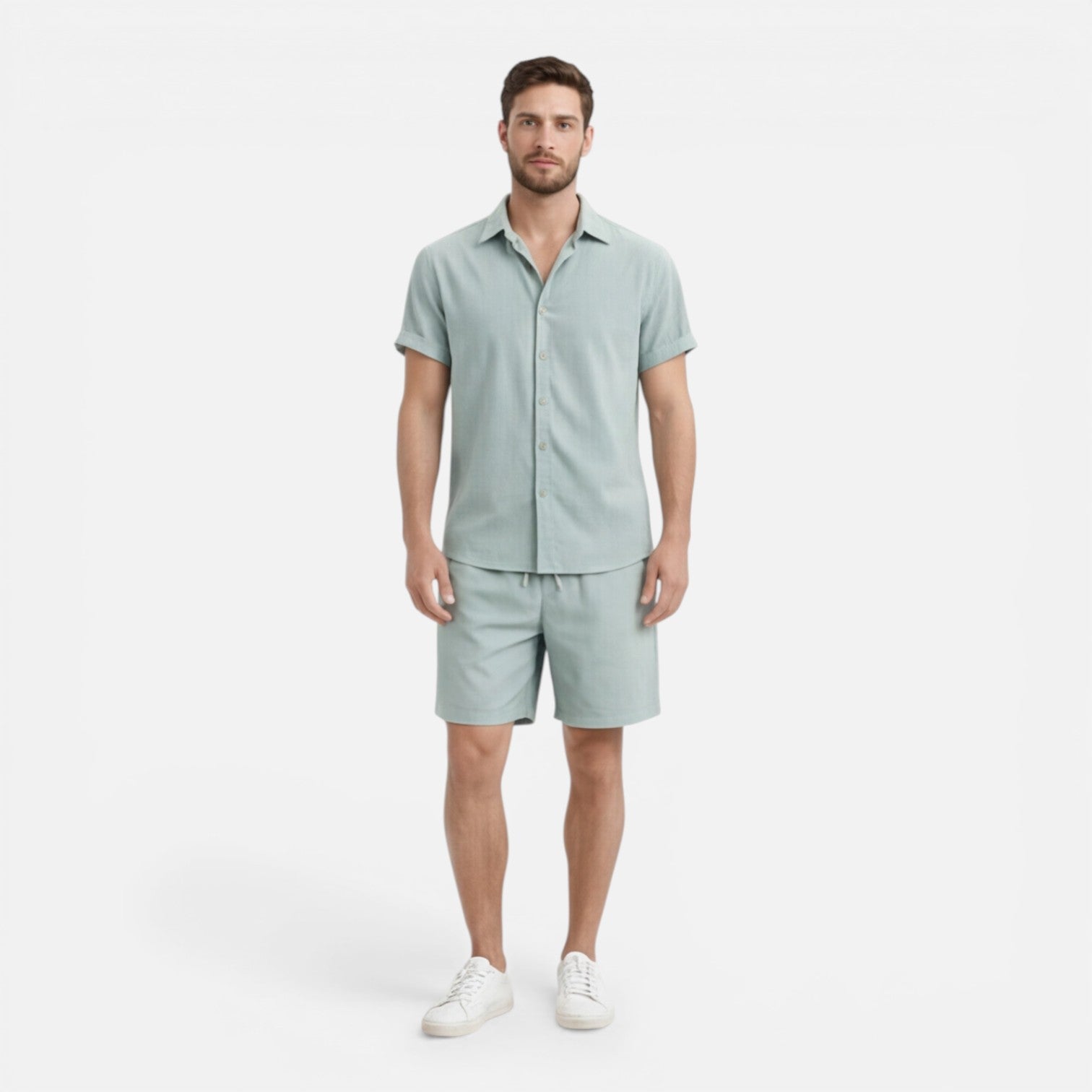 Men's Lightweight Summer Shirt and Shorts Set - Casual Co-Ord Outfit