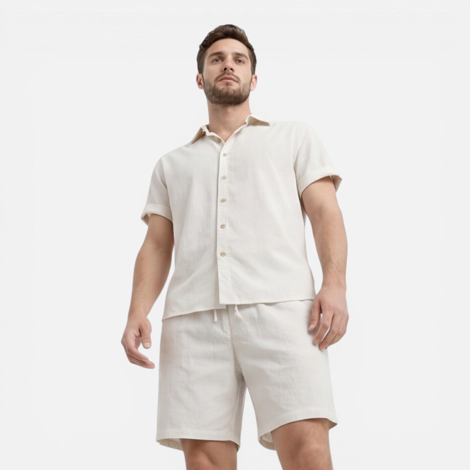Men's Lightweight Summer Shirt and Shorts Set - Casual Co-Ord Outfit
