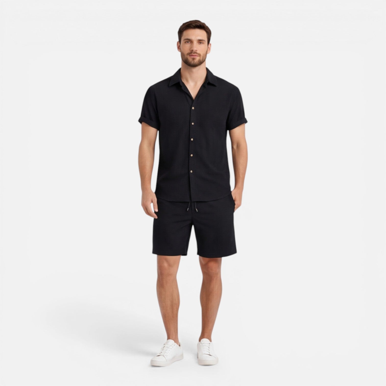 Men's Lightweight Summer Shirt and Shorts Set - Casual Co-Ord Outfit