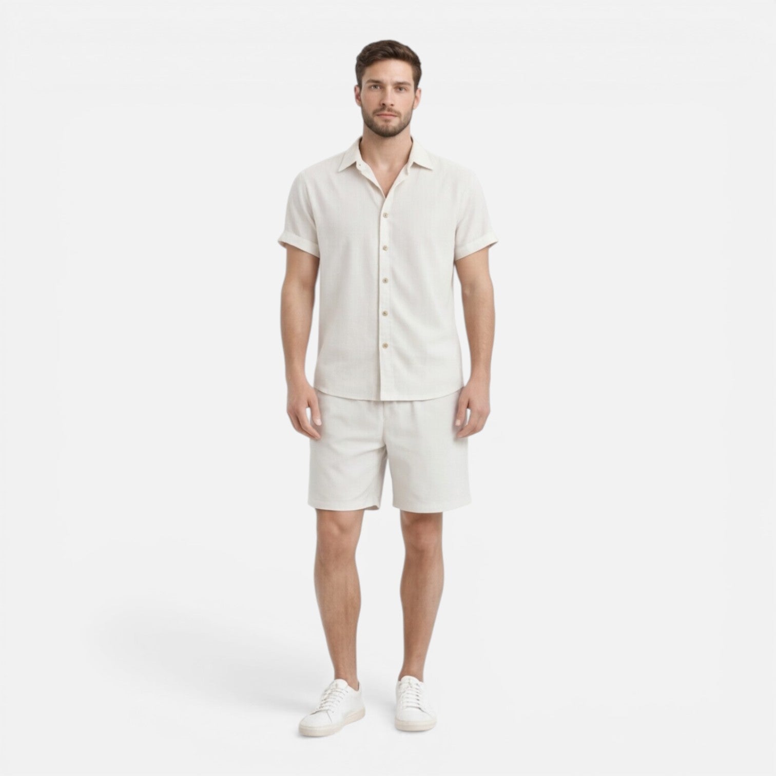 Men's Lightweight Summer Shirt and Shorts Set - Casual Co-Ord Outfit