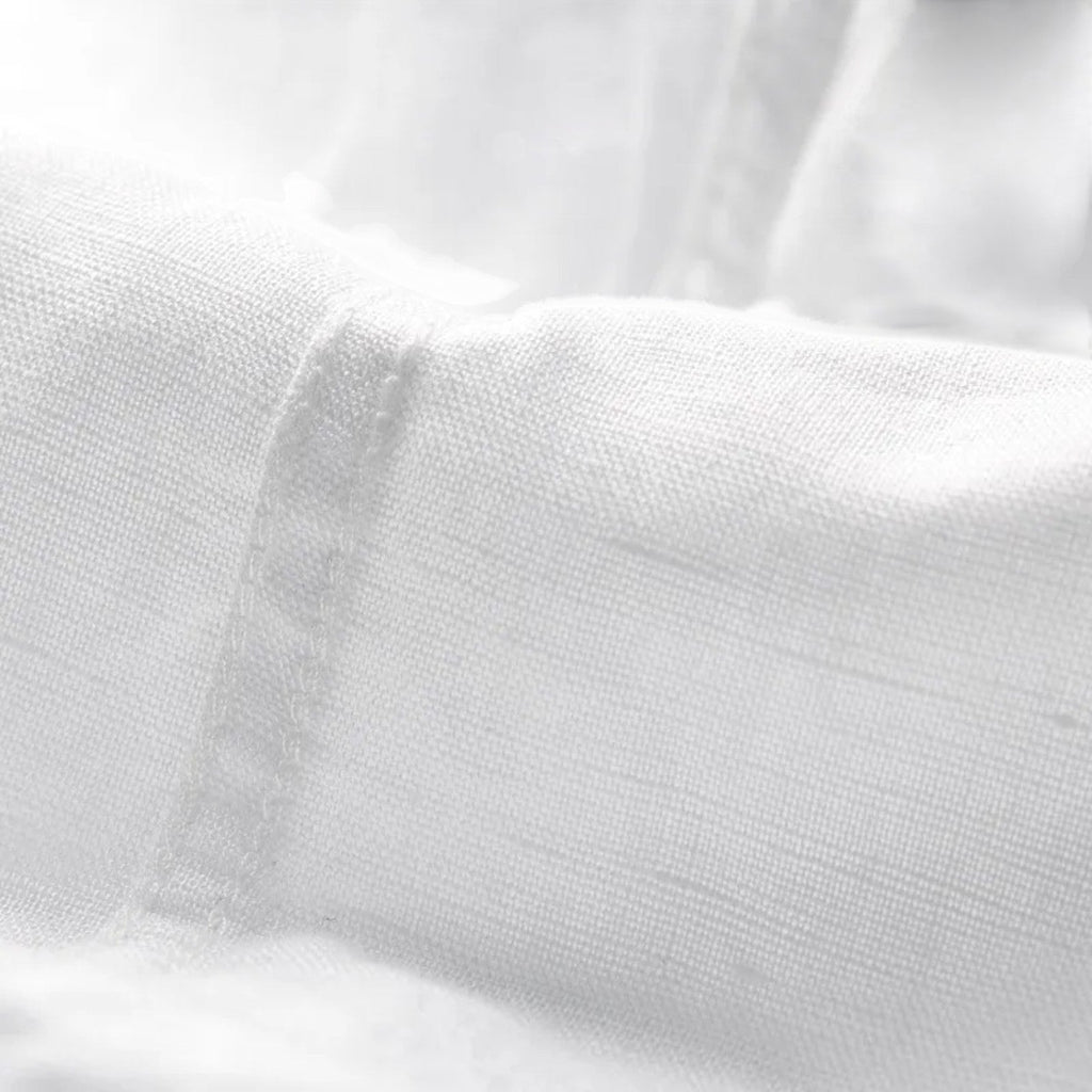 Men's Linen Short Sleeve Button-Up Shirt | Breathable Comfort for Casual Wear