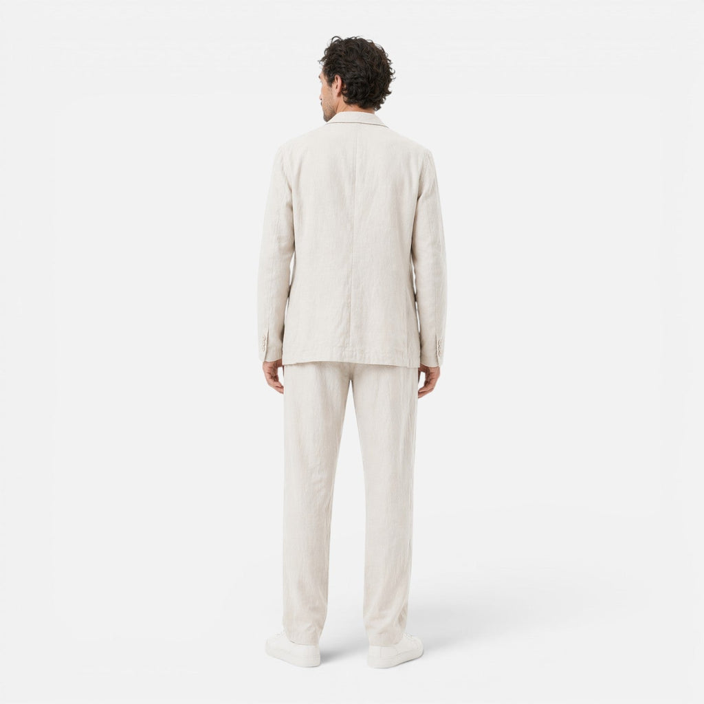 Men's Linen Suit Set - Lightweight Breathable Summer Classic Fit
