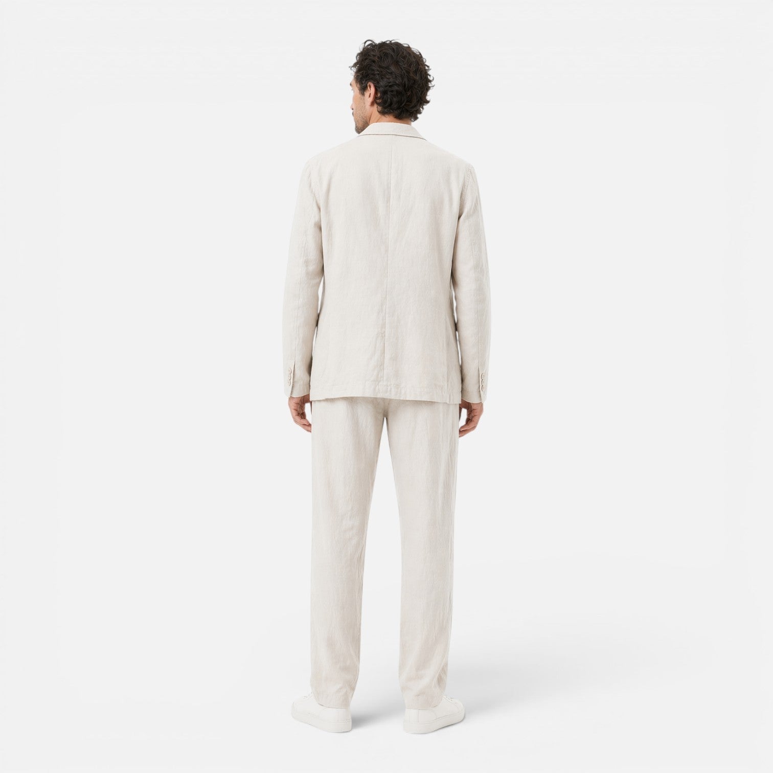 Men's Linen Suit Set - Lightweight Breathable Summer Classic Fit
