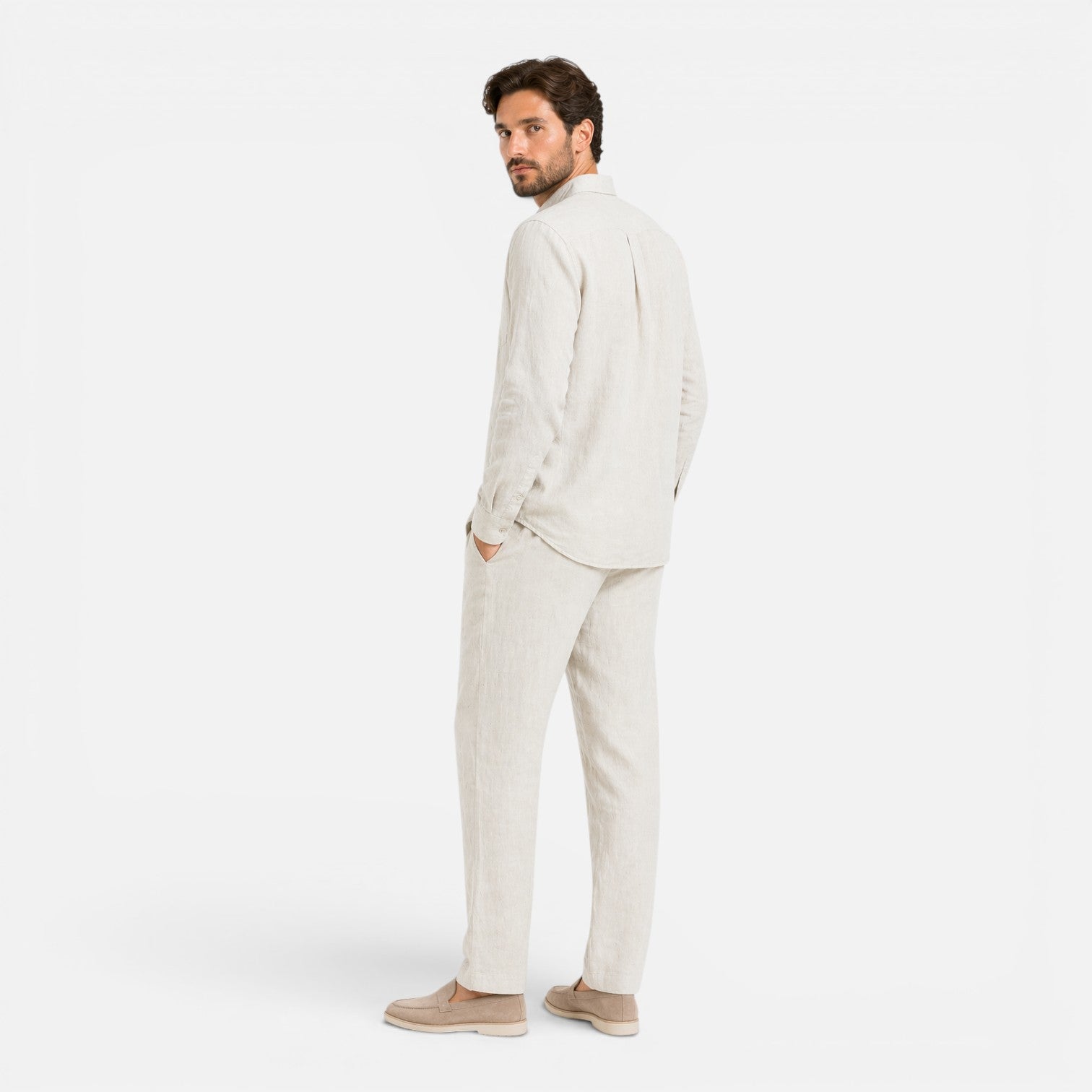 Men's Linen Summer Outfit Set | Lightweight Breathable Two-Piece Clothing