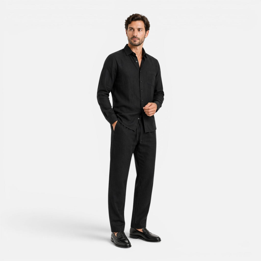 Men's Linen Summer Outfit Set | Lightweight Breathable Two-Piece Clothing