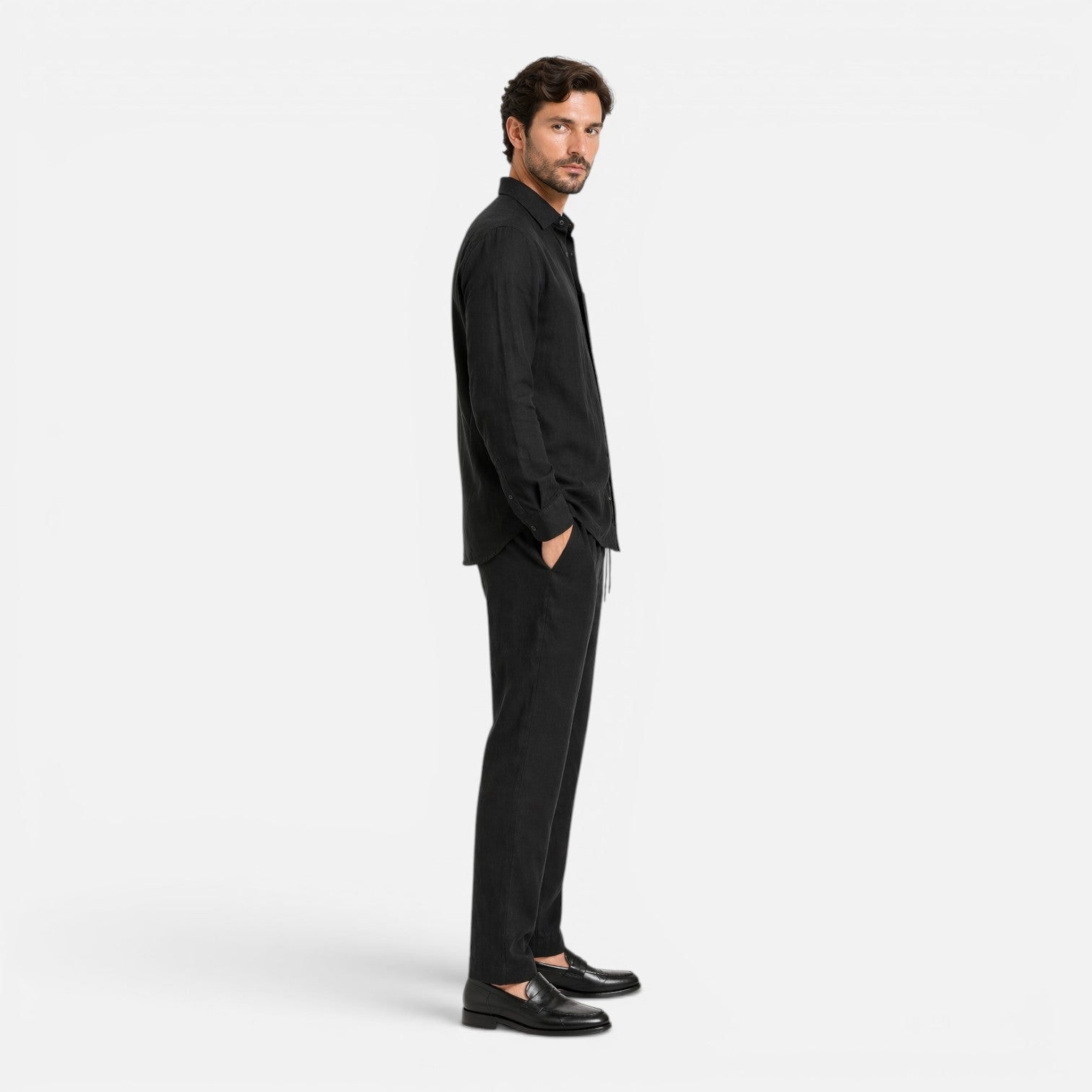 Men's Linen Summer Outfit Set | Lightweight Breathable Two-Piece Clothing