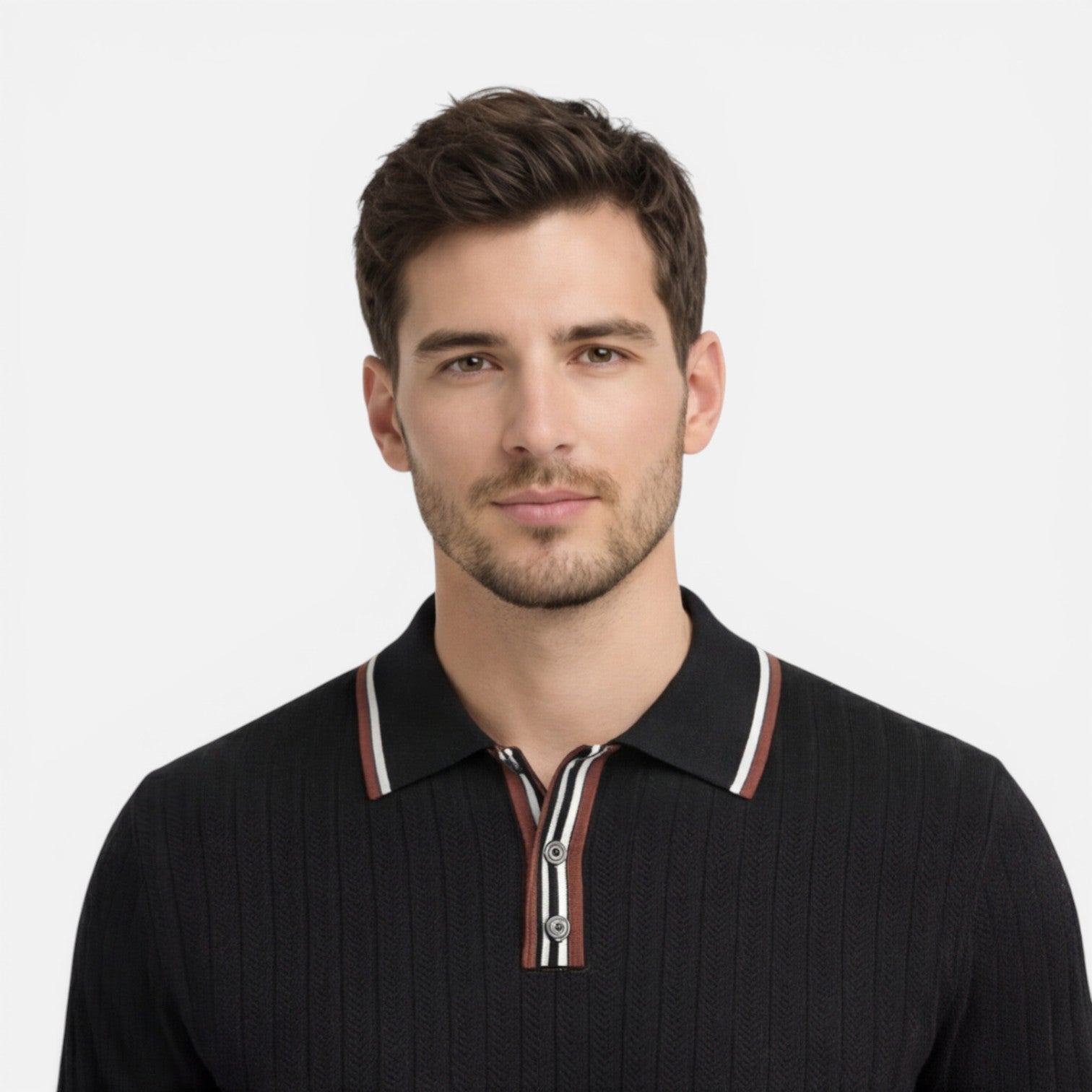 Men's Ribbed Cotton Polo Shirt | Lightweight Comfort | Classic Fit