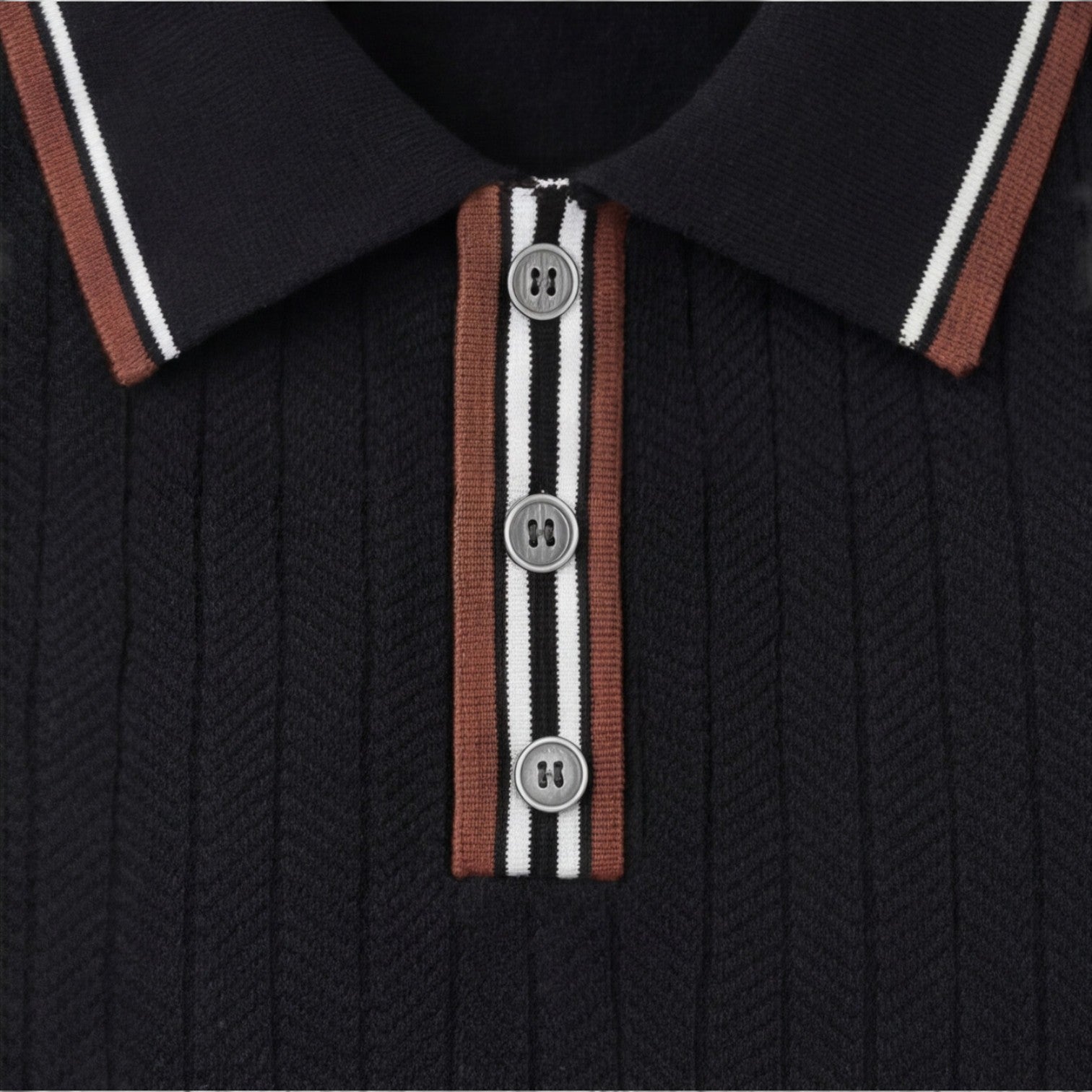 Men's Ribbed Cotton Polo Shirt | Lightweight Comfort | Classic Fit