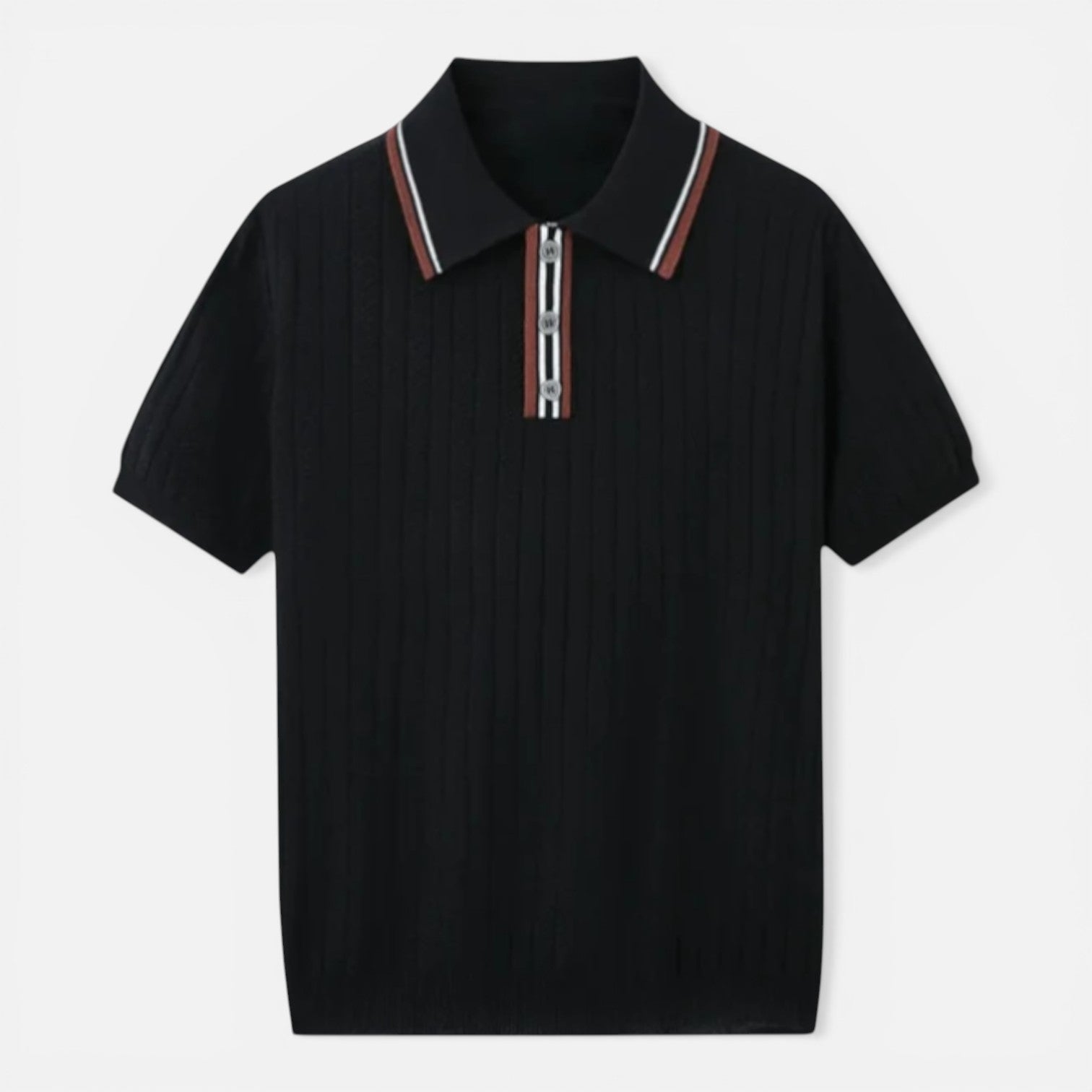Men's Ribbed Cotton Polo Shirt | Lightweight Comfort | Classic Fit