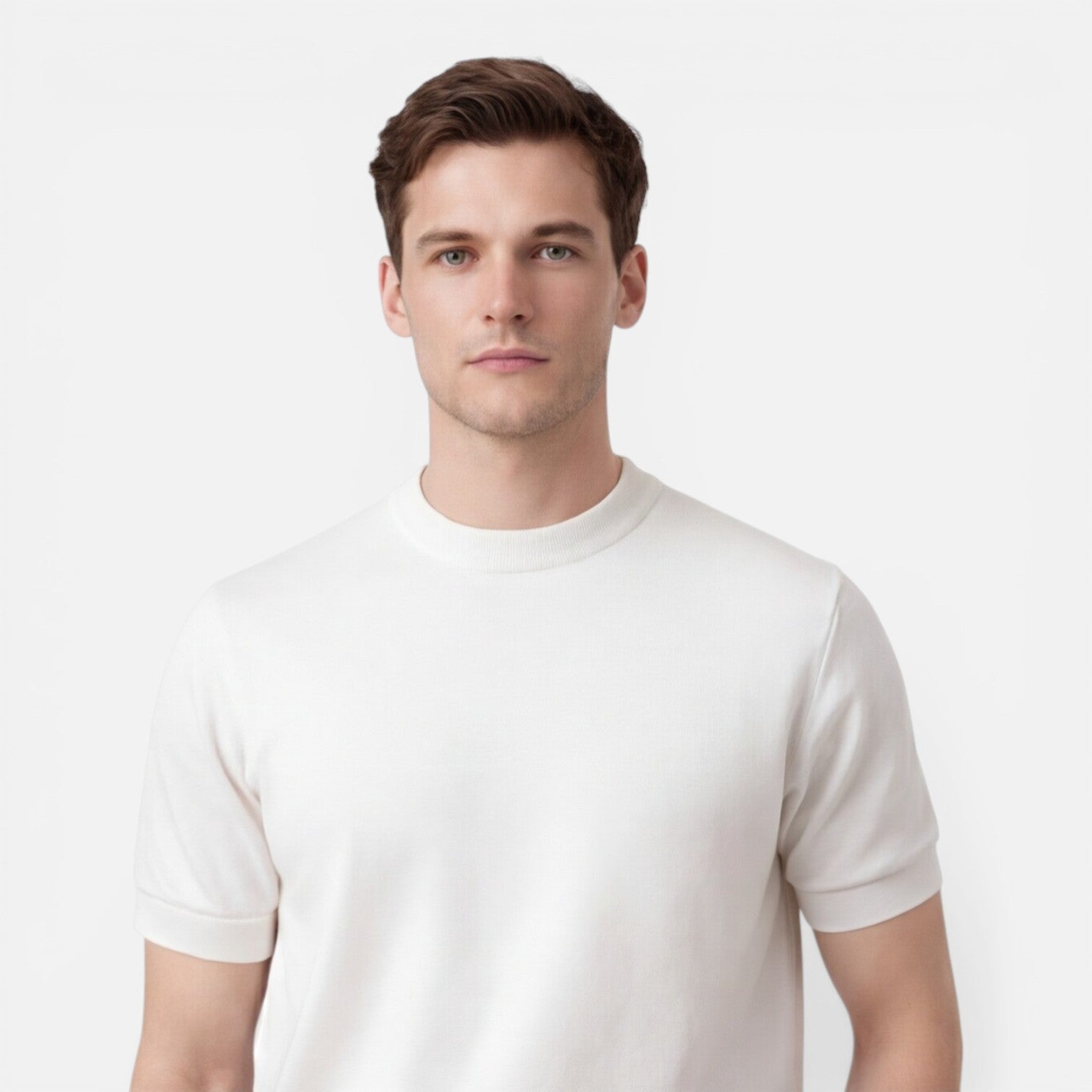 Men's Slim Fit Cotton Knit T-Shirt | Breathable Summer Casual Wear