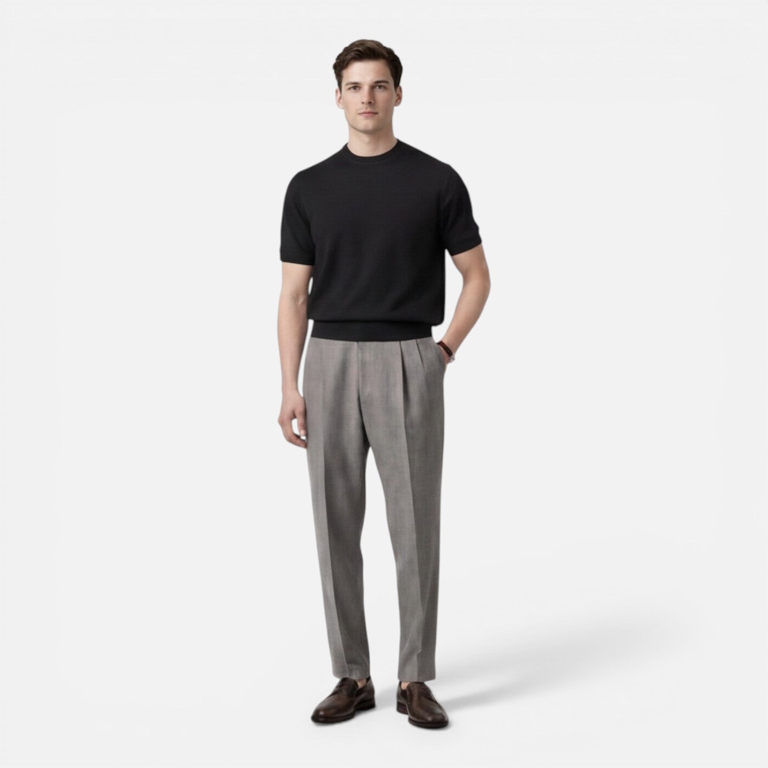 Men's Slim Fit Cotton Knit T-Shirt | Breathable Summer Casual Wear