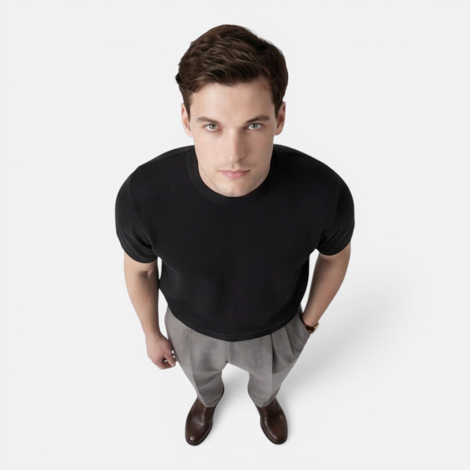 Men's Slim Fit Cotton Knit T-Shirt | Breathable Summer Casual Wear