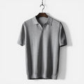 Men's Slim Fit Cotton Knitted Polo Shirt - Breathable Classic Design