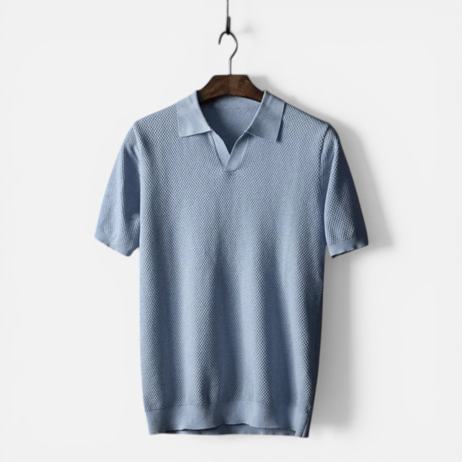 Men's Slim Fit Cotton Knitted Polo Shirt - Breathable Classic Design