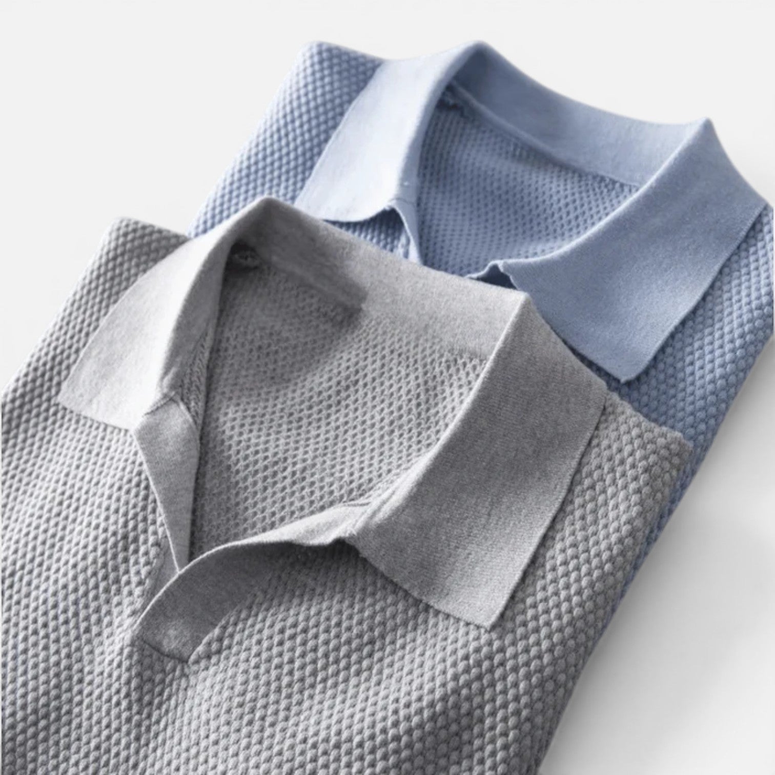 Men's Slim Fit Cotton Knitted Polo Shirt - Breathable Classic Design