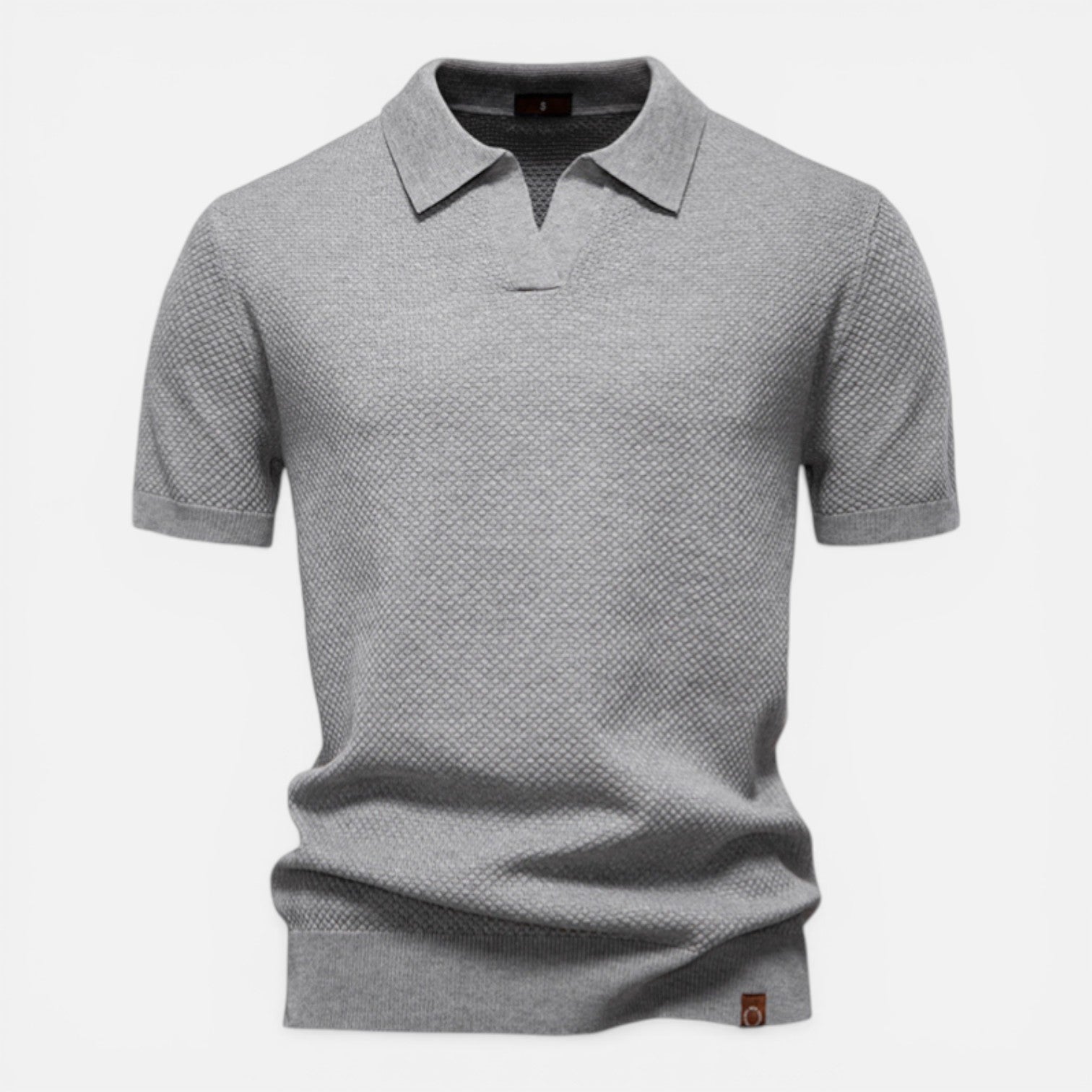Men's Slim Fit Knit Polo Shirt | Lightweight Breathable Casual Wear