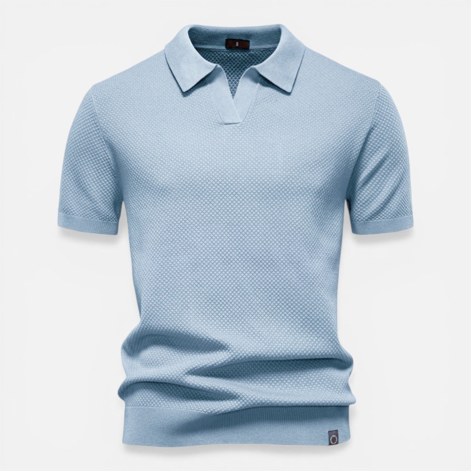 Men's Slim Fit Knit Polo Shirt | Lightweight Breathable Casual Wear