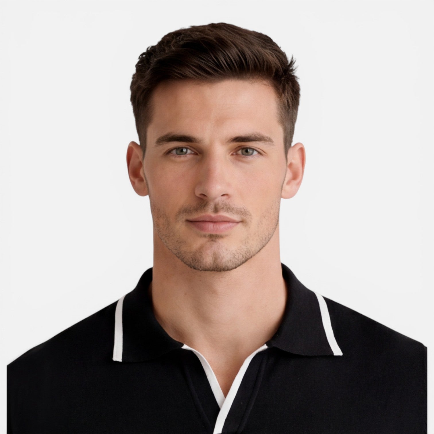 Men's Slim Fit Lightweight Breathable Knit Summer Polo Shirt