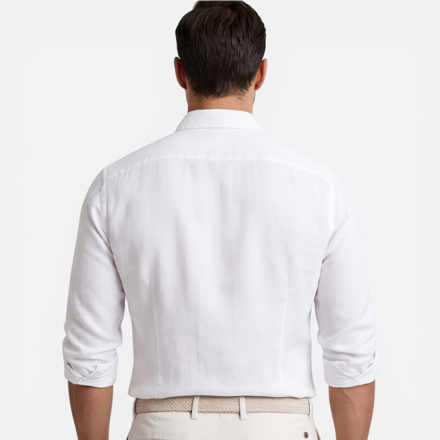 Men's Slim Fit Linen Cotton Blend Button Down Shirt - Breathable Casual Wear
