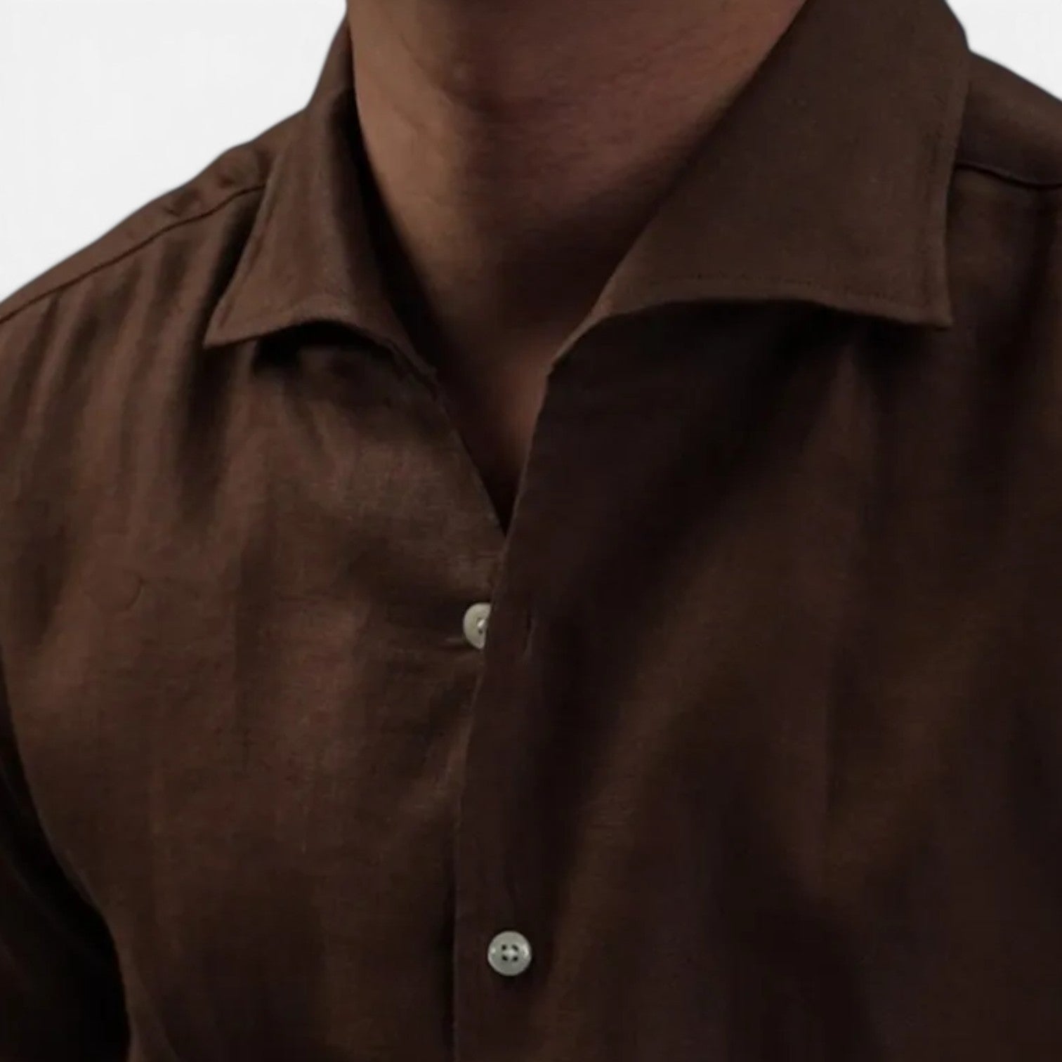 Men's Slim Fit Linen Shirt | Lightweight Summer Business Casual Wear