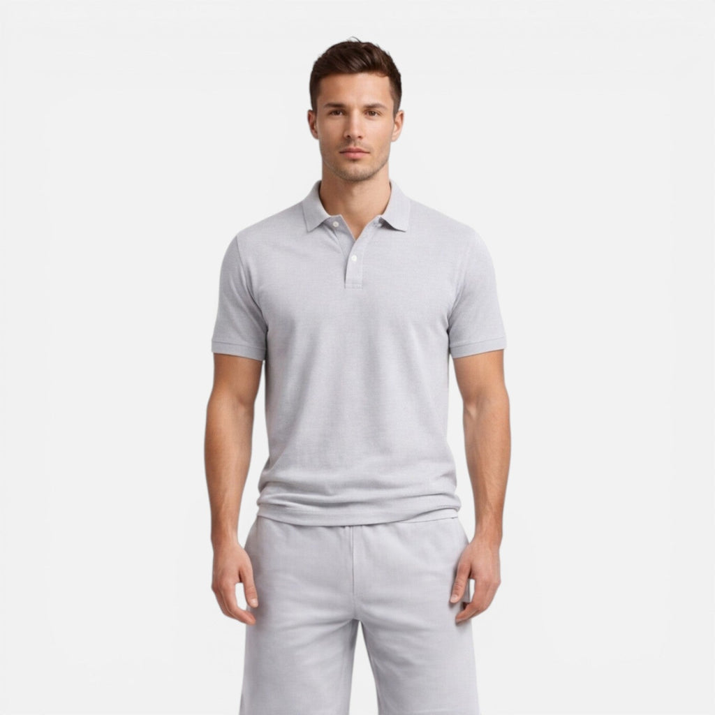 Men’s Slim Fit Polo Shirt and Shorts Set - Casual Summer Outfit