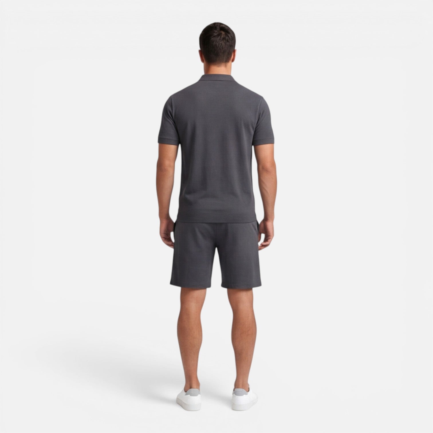 Men’s Slim Fit Polo Shirt and Shorts Set - Casual Summer Outfit