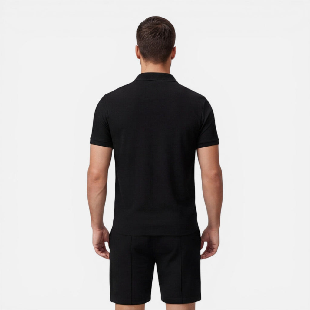 Men's Slim Fit Polo Shirt and Shorts Set - Summer Casual Outfit