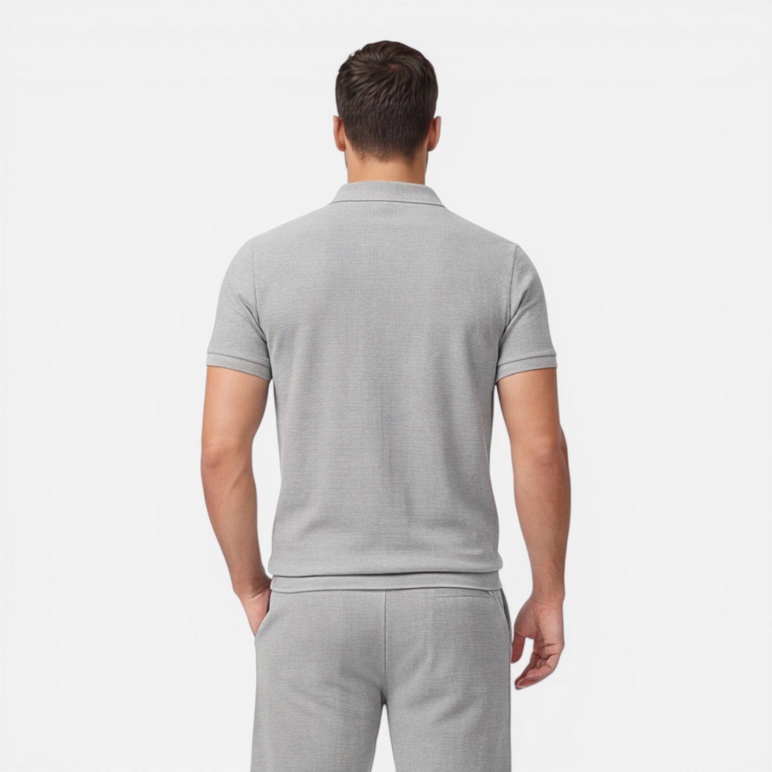 Men's Slim Fit Polo Shirt and Shorts Set - Summer Casual Outfit
