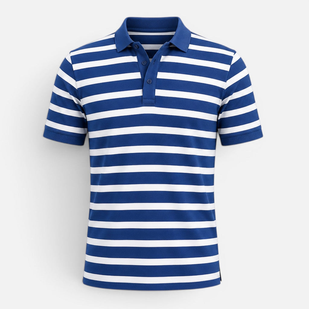 Men's Slim Fit Striped Polo Shirt | Breathable Comfort Fabric | Casual Wear