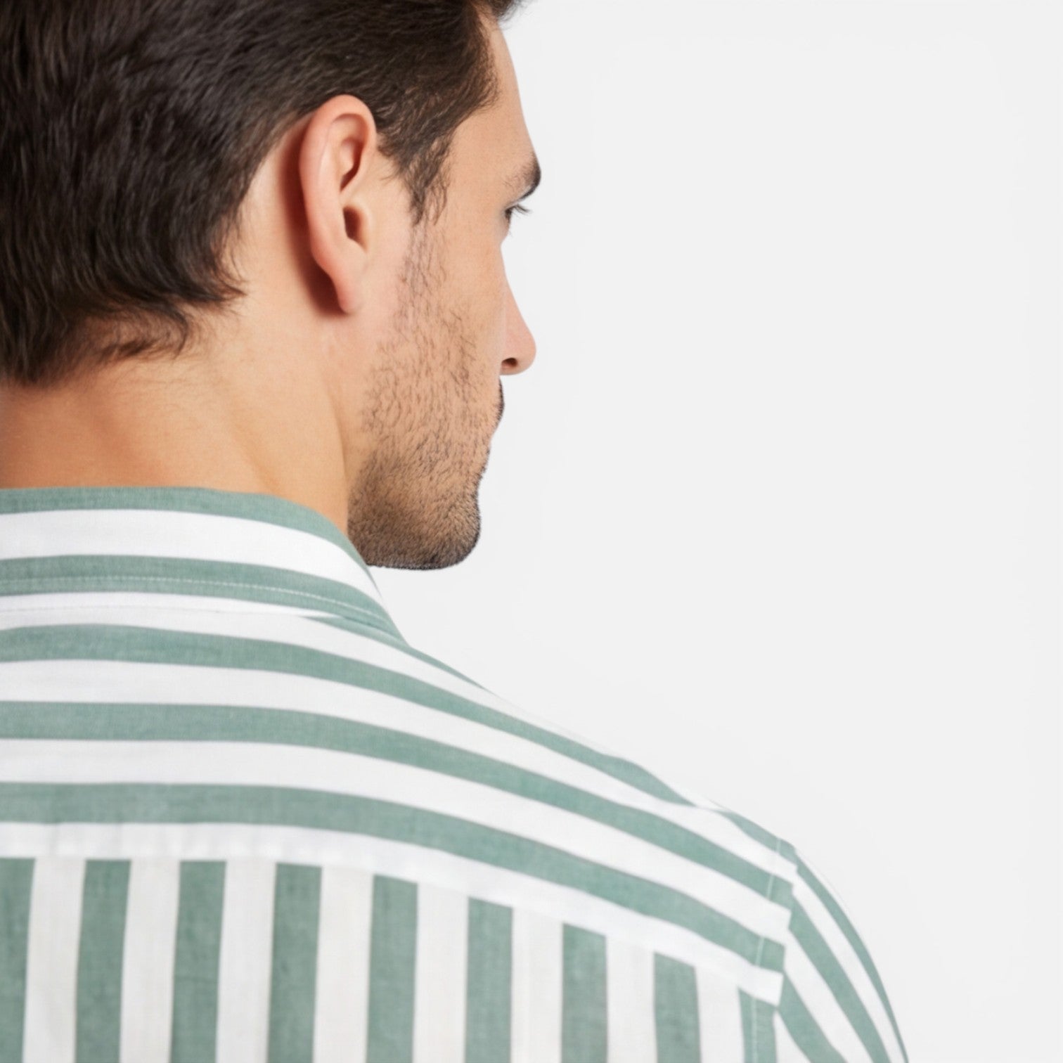 Men's Striped Cotton Shirt | Breathable Slim Fit | Classic Casual Wear